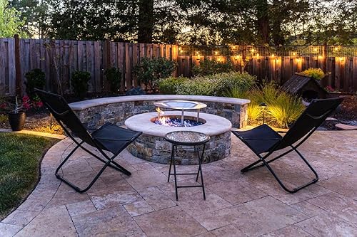 Miniatura 7 de AL28 - Deflector de calor portátil para fogatas, cubierta de aluminio desmontable ligera con 3 patas extensibles