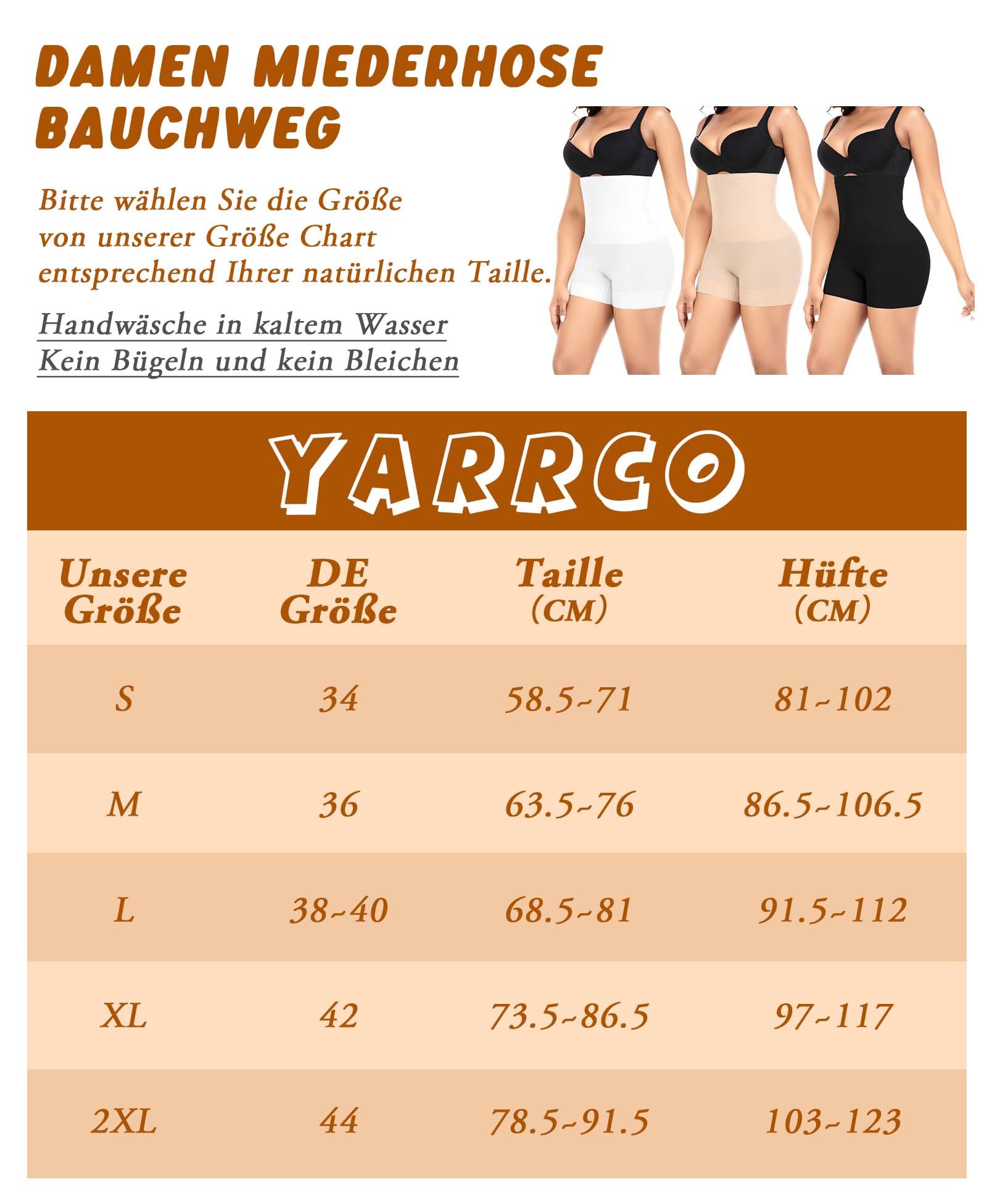 YARRCO Culotte gainante pour femme - Sans coutures - Taille haute - Courte - Body Shaper - Legging gainant - Sous-vêtements gainants