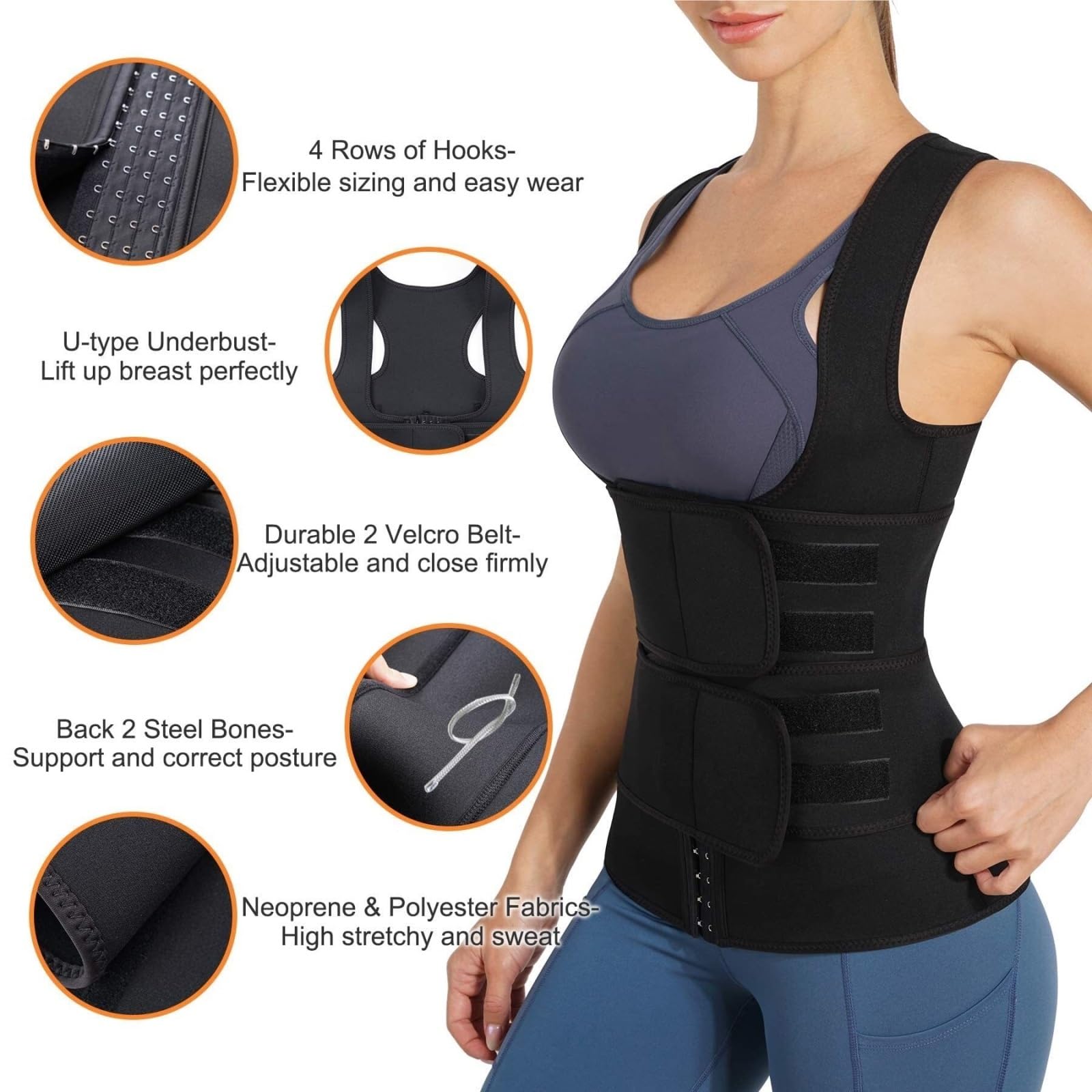 Faja Lumbar Chaleco De Entrenamiento De Cintura para Sauna, Faja Reductora De Sudor, Traje De Sauna, Faja Deportiva para Entrenamiento, Moldeador Corporal Cinturón Apoyo Lumbar(G,XL)