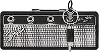 Fender Jack Keychain Rack Small - Authentic Guitar Amp Key Holder with Real Grill Cloth & Brushed Metal Logo