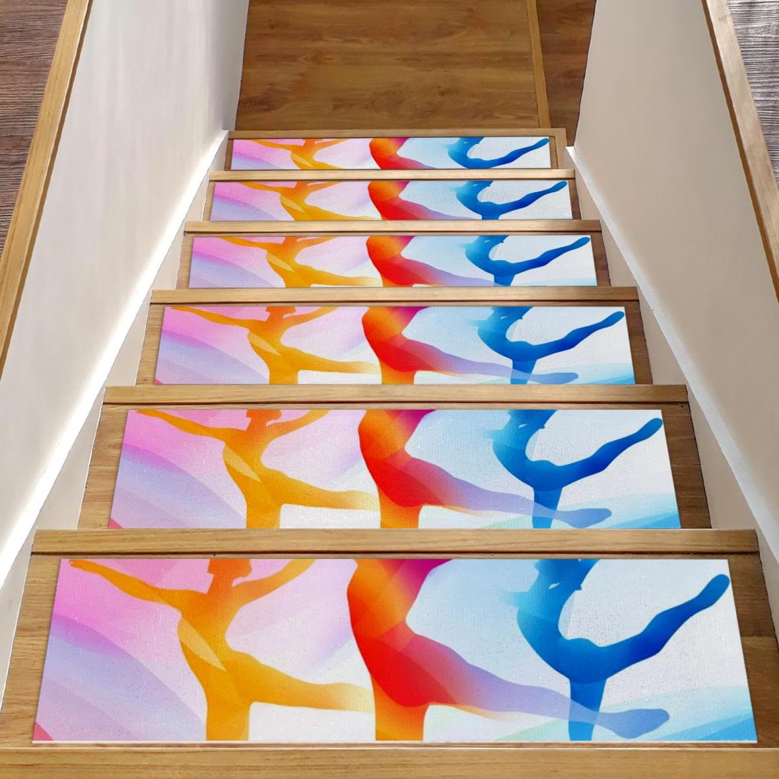 Tapis d'escalier contre marches bois glissantes lot de 15