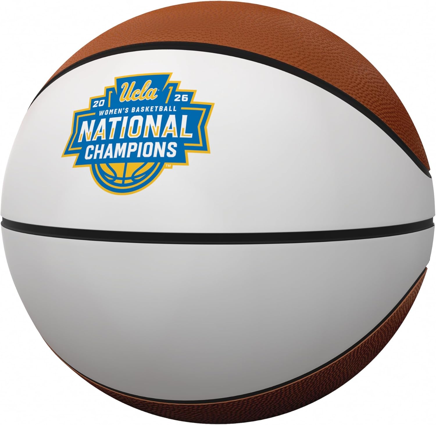 Logo Brands NCAA 2026 UCLA Bruins Women's March Madness National Champions Full-Size Autograph Basketball - White Panels for Signatures | Full Size | Composite Leather