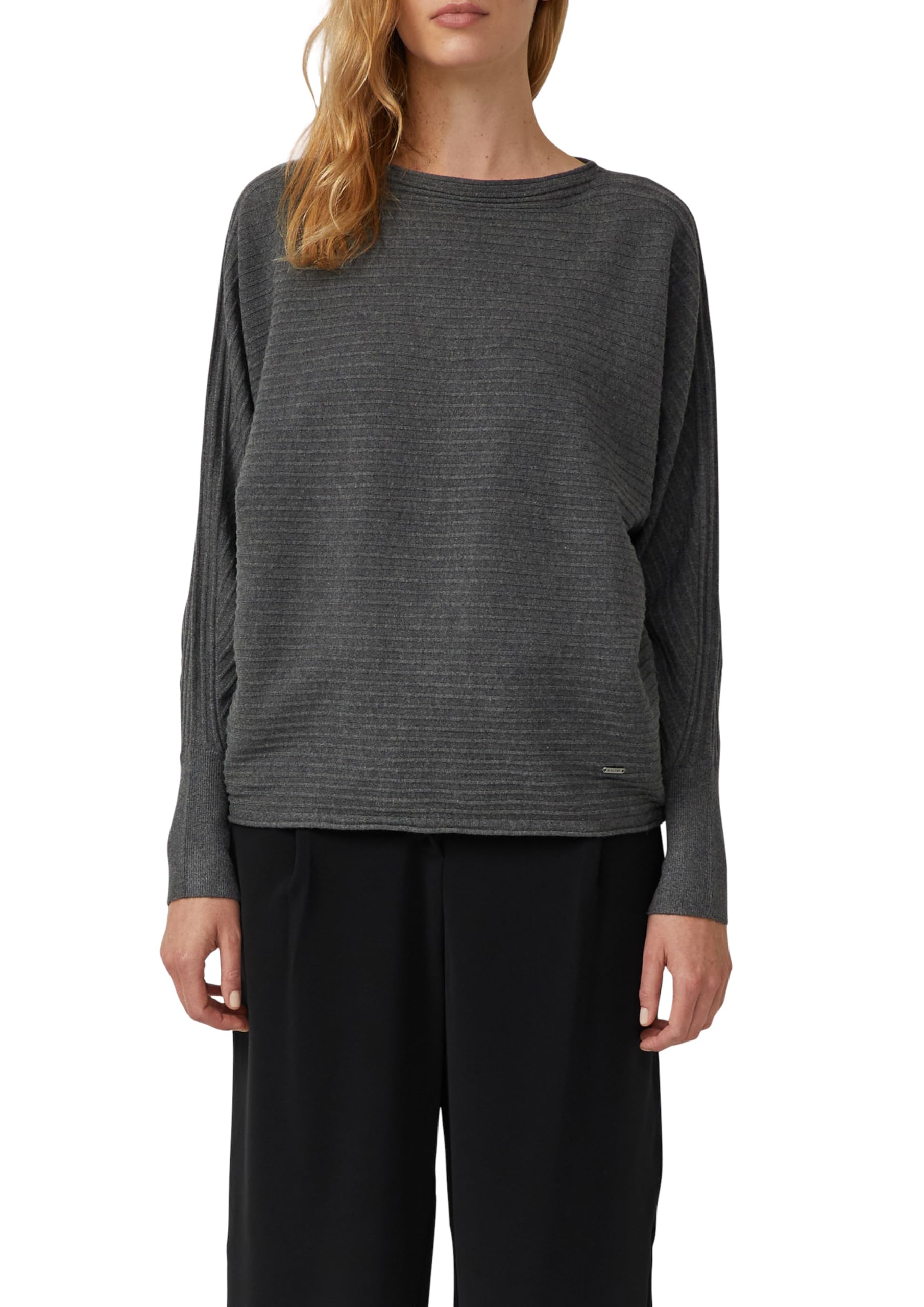 s.Oliver Damen Strickpullover – Relaxed Fit, Fledermausärmel, Rundhals