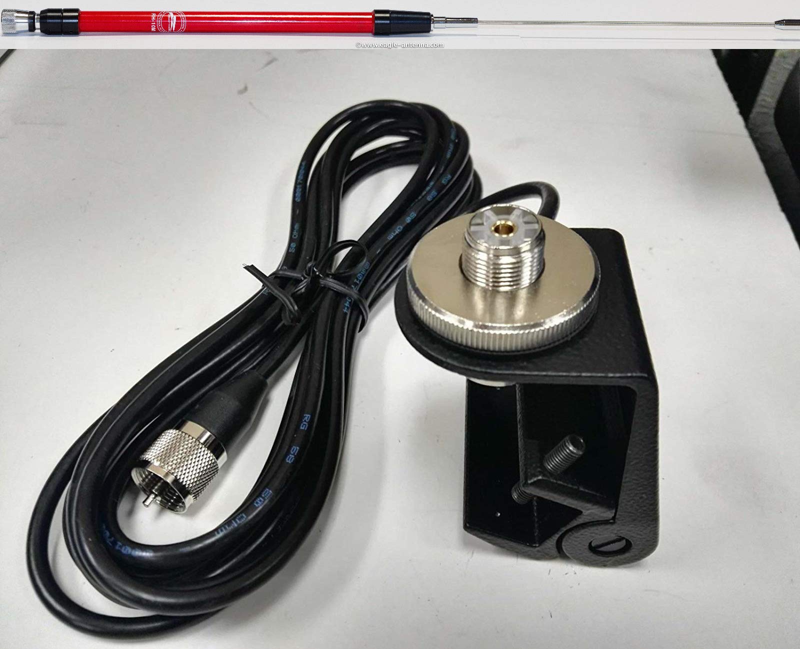 Harvest RH10M 7-430MHZ Full Band Mobile Antenna and Sirio KF Gutter Mount Kit