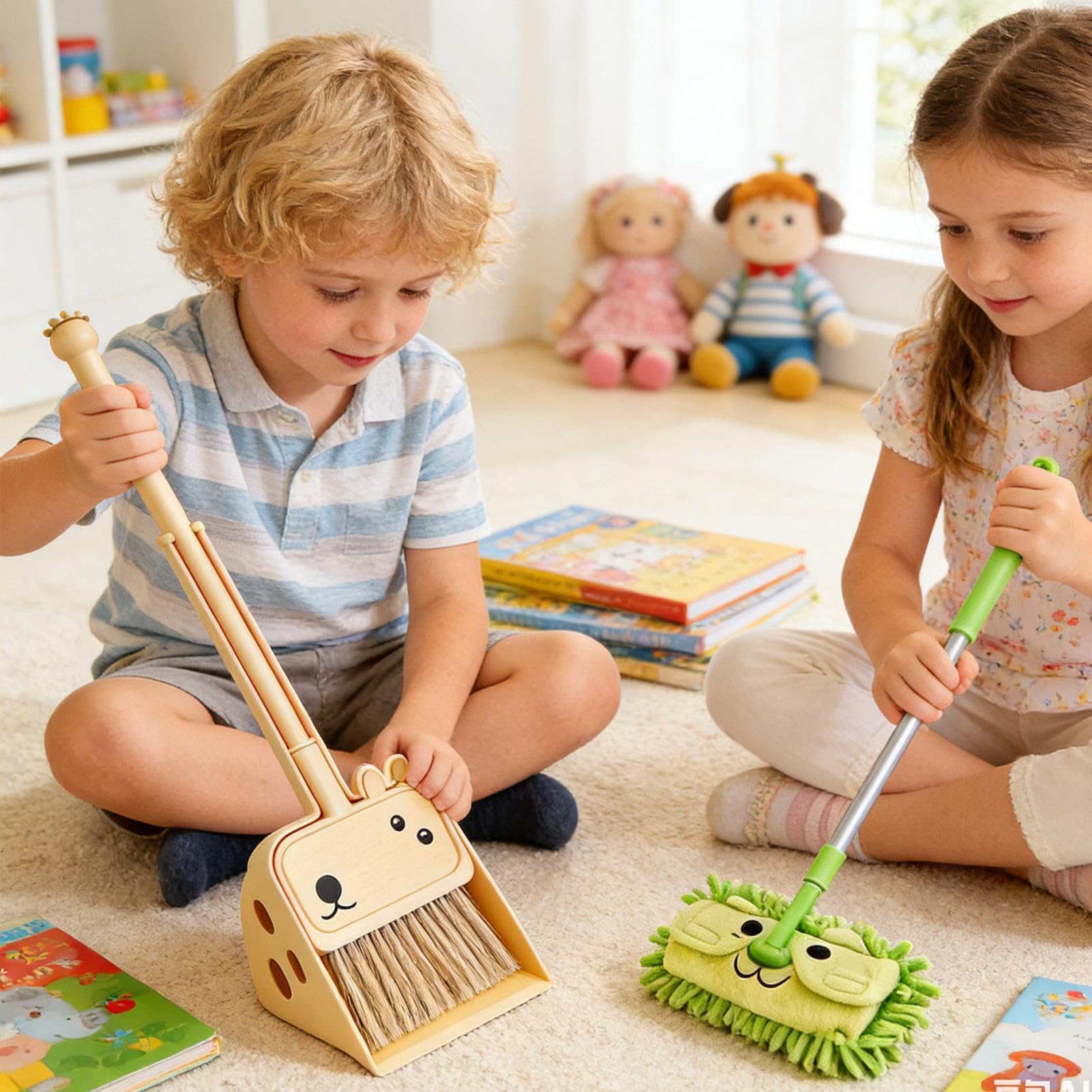 Set balai et pelle à poussière Kit de nettoyage | Mini balai et ramasse-poussière Pour , garçons, adolescents, adultes, femmes, hommes, anniversaire, maison, chambre,