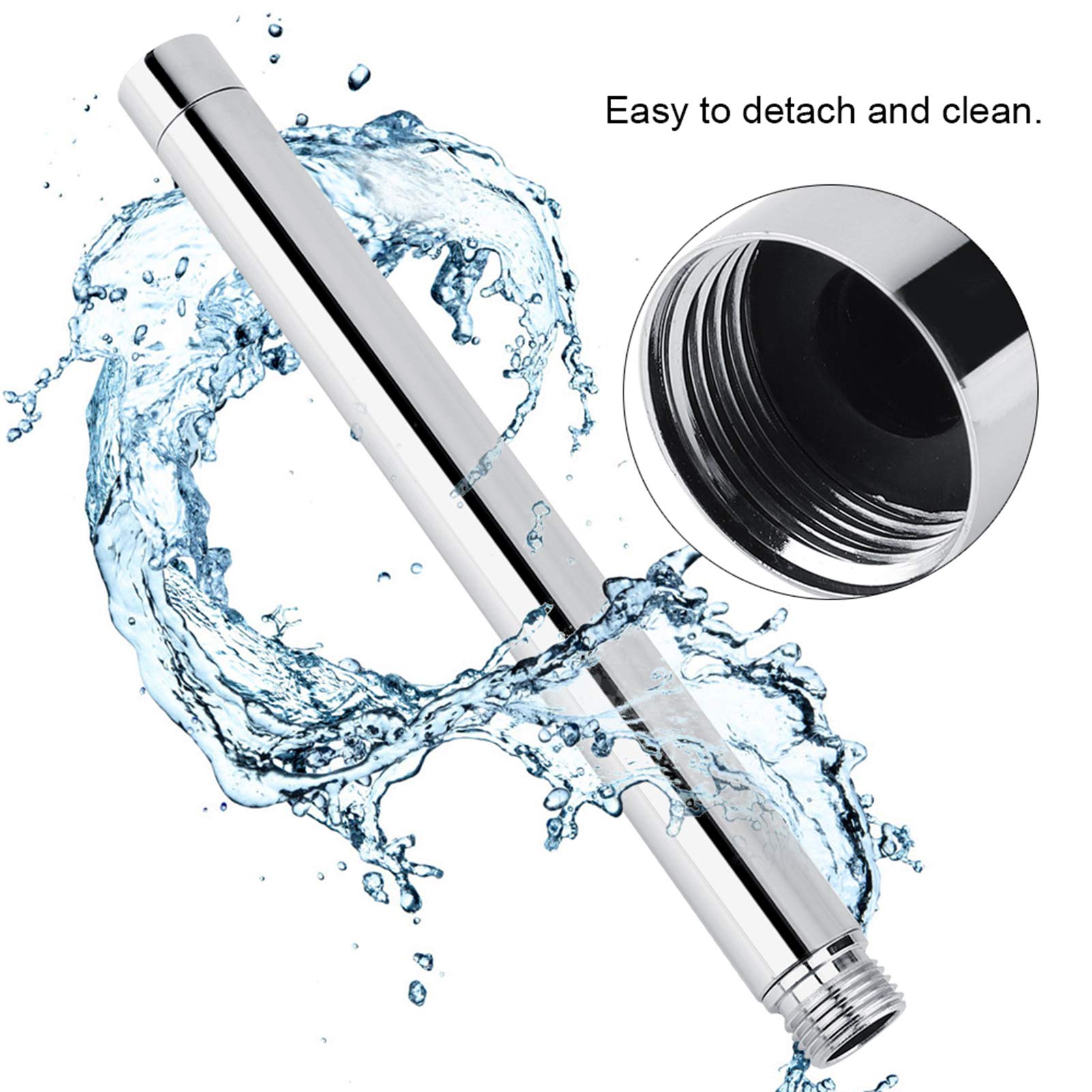 8 Inch Stainless Steel Round Shower Extension Pipe with Chrome Plating for Bathroom Renovation Spa Upgrades - Image 3