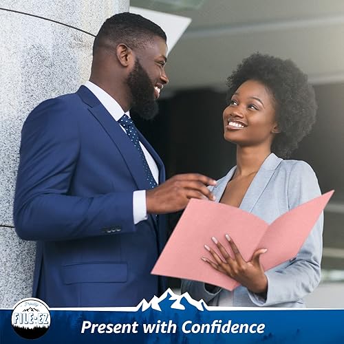 Vista 95 de File-EZ - Carpetas de dos bolsillos, Rojo