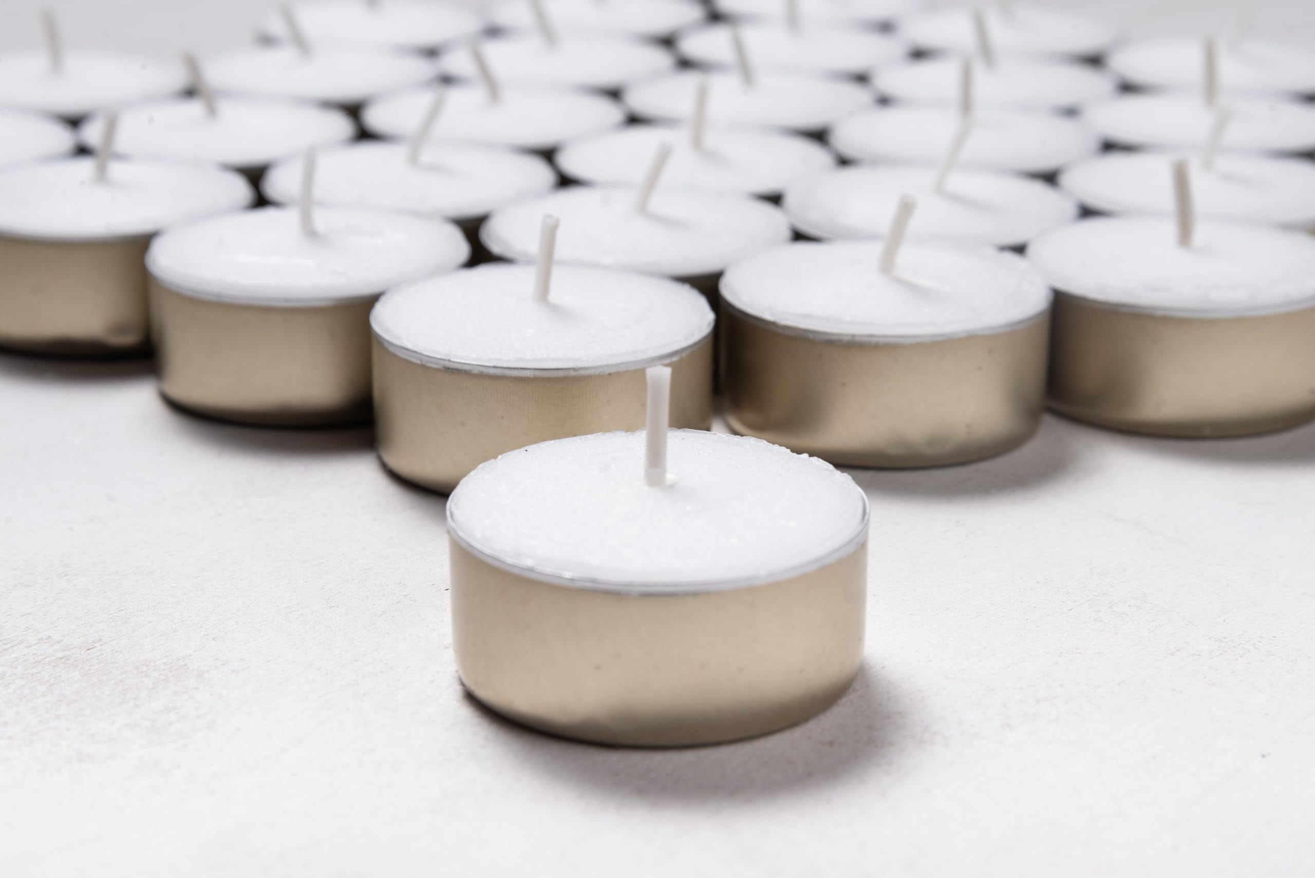 SWEEPING Tea light Candele Bianche - Set da 200 Candele tealight Durata 3 ore di Combustione - Lumini Bianchi