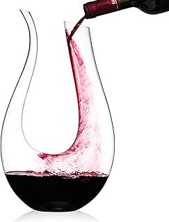 Galashield Wine Decanter, 100% Hand Blown Lead-free Crystal Glass Red Wi...