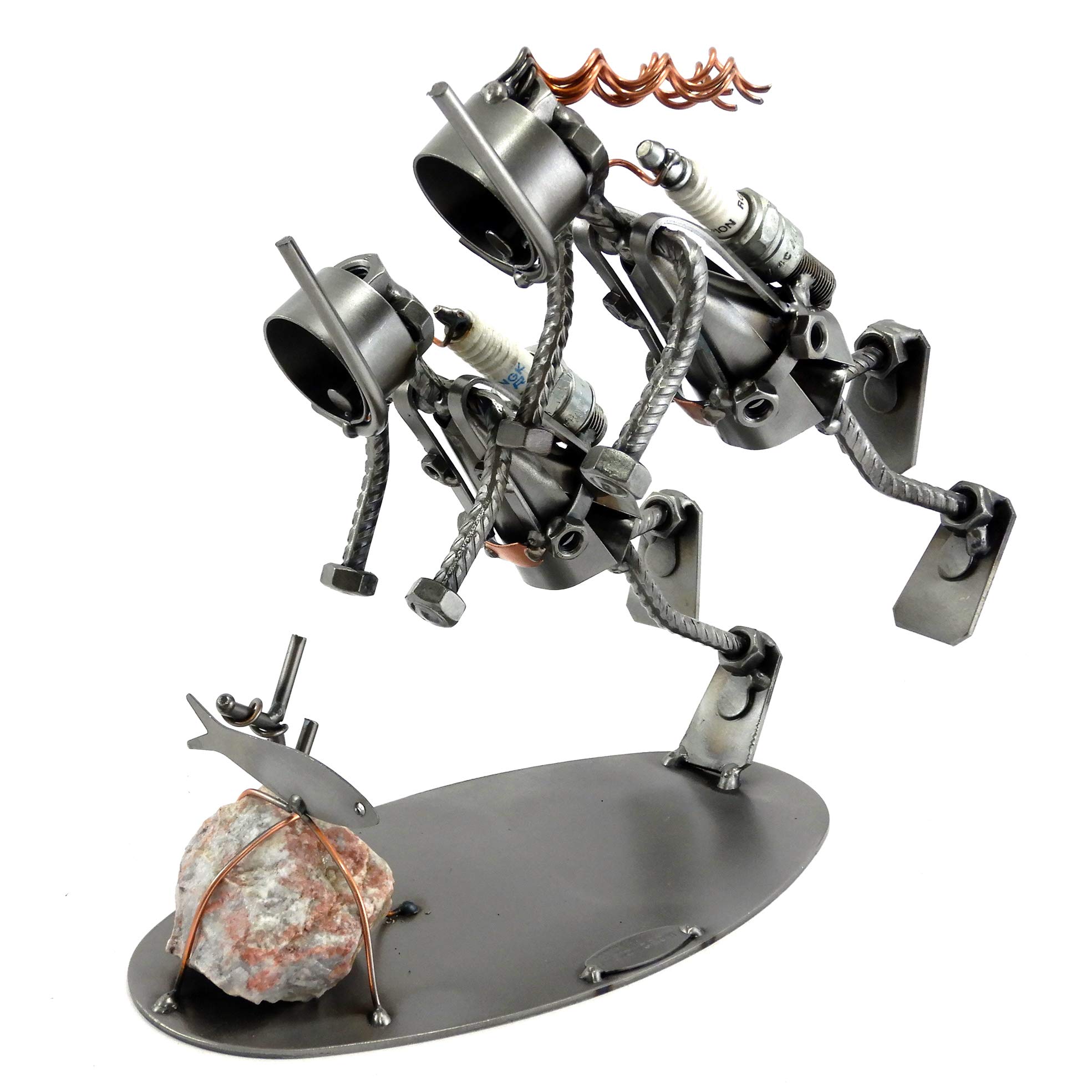 COPPIA SUB IN METALLO CON VITI BULLONI CHIODI DI METAL IDEA - IDEA REGALO ORIGINALE - 100% ARTIGIANALE - MADE IN ITALY - PERSONALIZZABILE