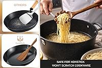 Vista 7 de Juego de utensilios de cocina de madera, 9 piezas, cucharas de cocina de madera de teca para cocinar, duradero, agarre cómodo, antiadherente