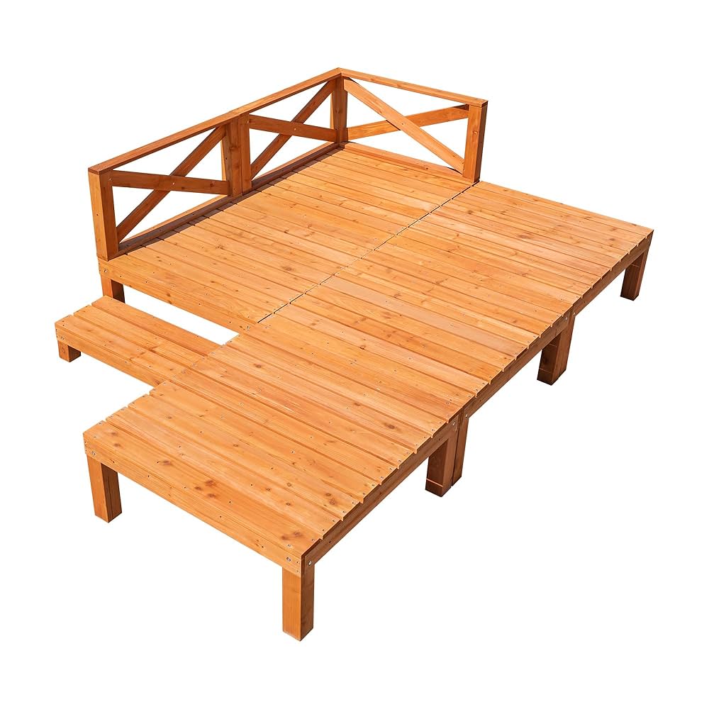 ウッドデッキ 天然木 キット 8点セット1坪 ウッドパネル【レッドブラウ】 楽天市場】ウッドデッキ 天然木 キット 8点セット1坪 ウッド