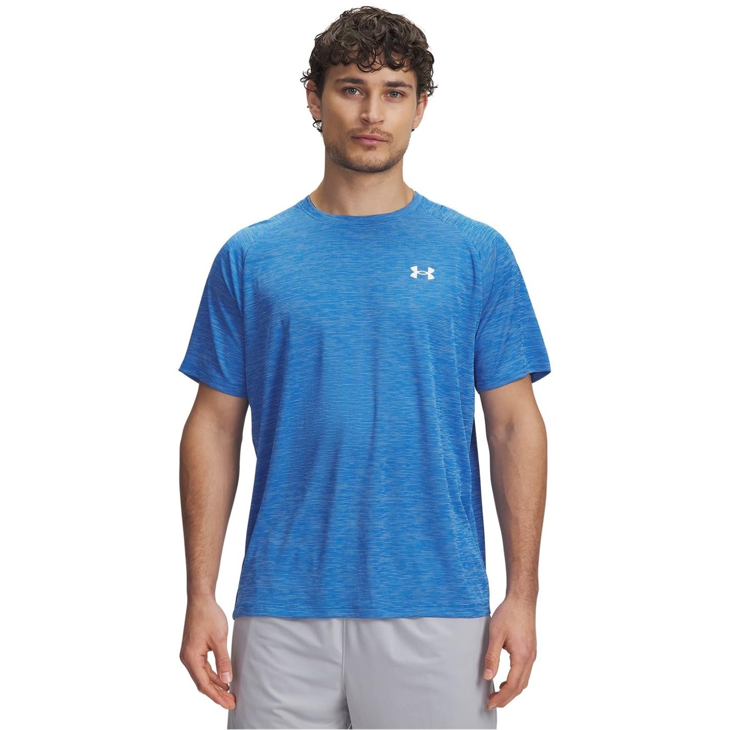 Under Armour Men's Blue Tech Textured Short Sleeve T-Shirt - Atlantis