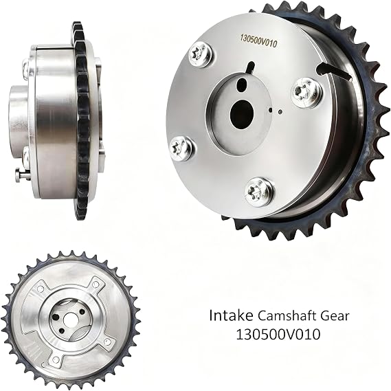 HiSport 13050-0V011 Timing Camshaft Sprocket VVT Gears Intake and Exhaust - Compatible with 2009-2012 Toyota RAV4 Camry 2.5L Highlander Sienna Venza 2.7L - Replace 13070-0V013