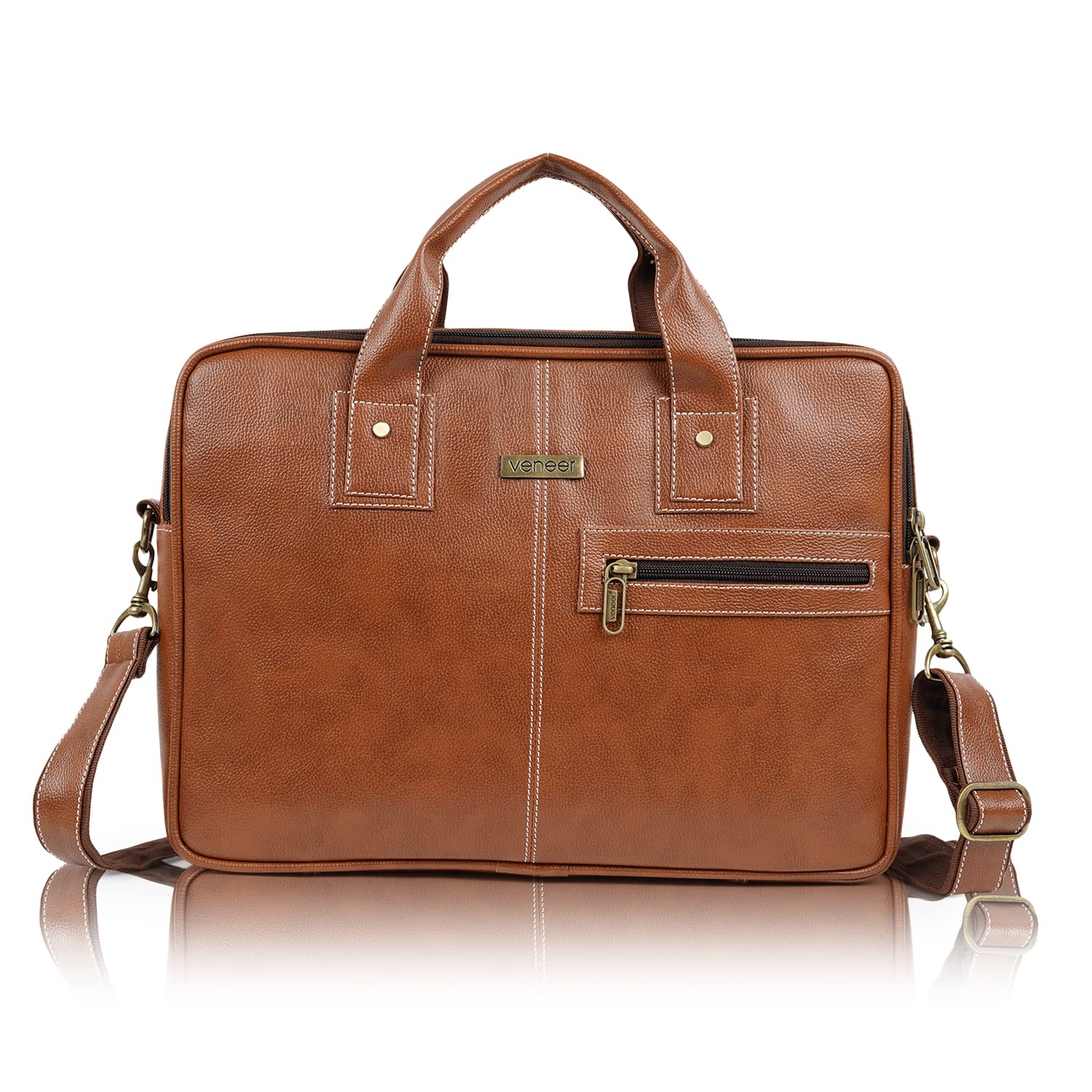 Veneer Synthetic Vegan Leather Laptop Bag Briefcase 16.5 Inch Business Travel/Daytrip/Office Messenger Crossbody Shoulder Bags For Men (B09VDXZPRX) Amazon Price History, Amazon Price Tracker