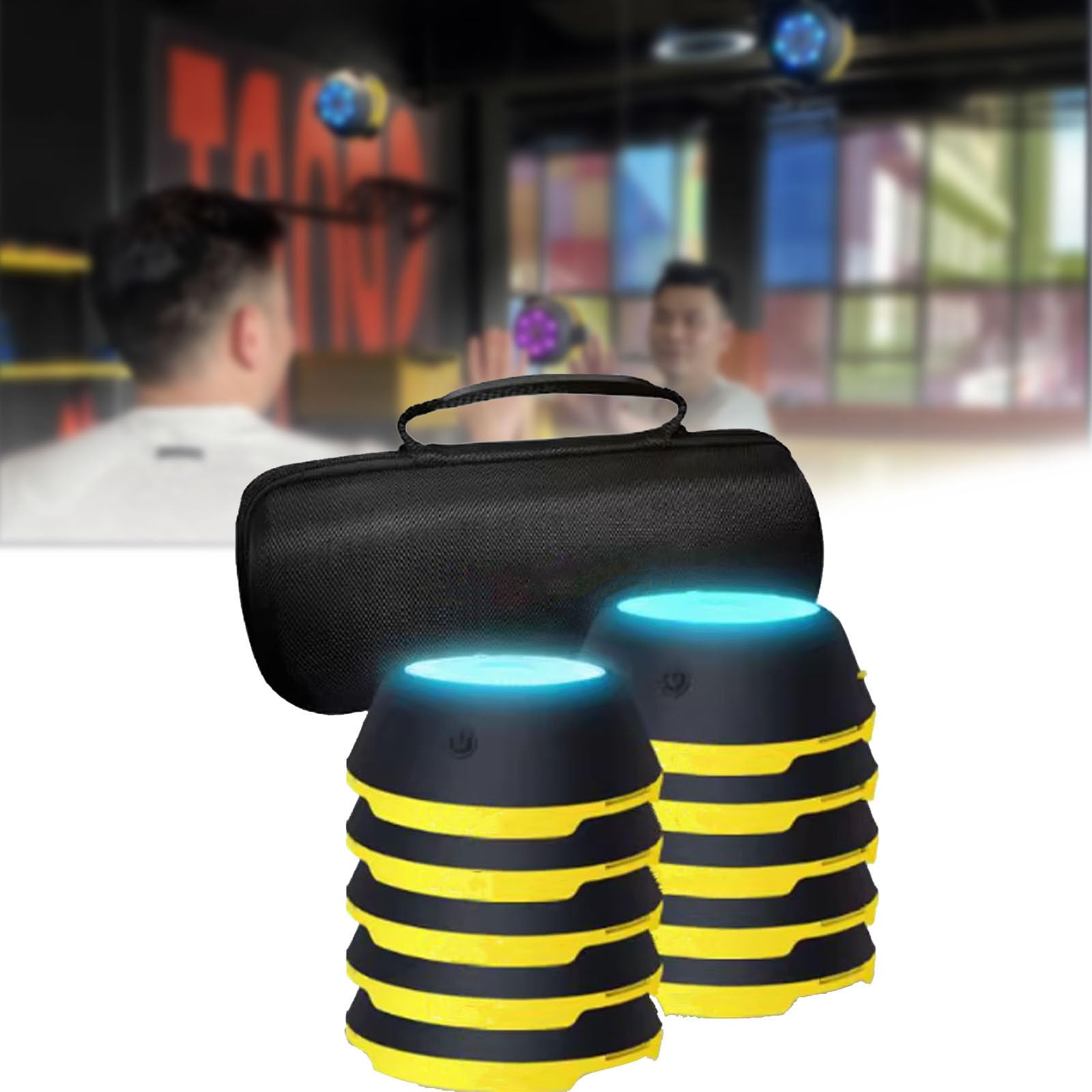 LjyAeono Agility Fitness Light, Reaction Training Light with APP, 29 Functions Speed Agility Reaction Equipment for Basketball, Football, Boxing, Etc. 10lights