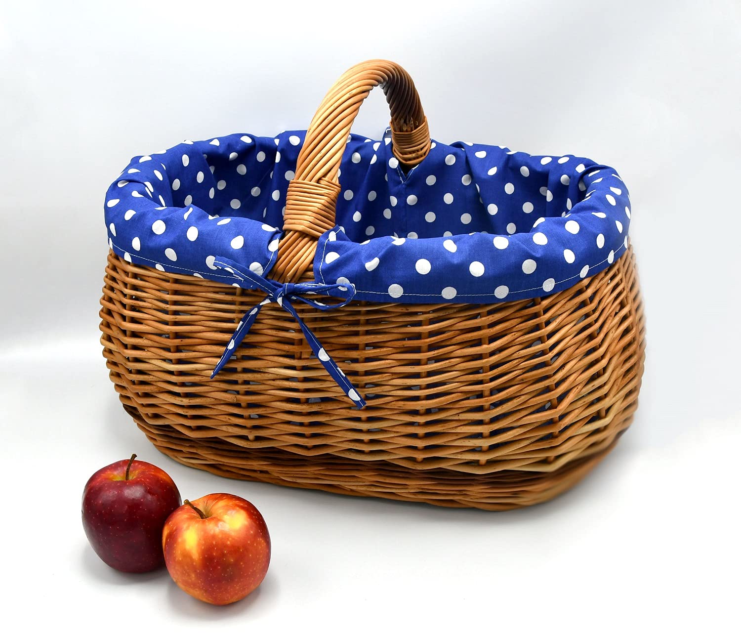 Einkaufskorb Weidenkorb geflochten braun groß 50/32/22cm