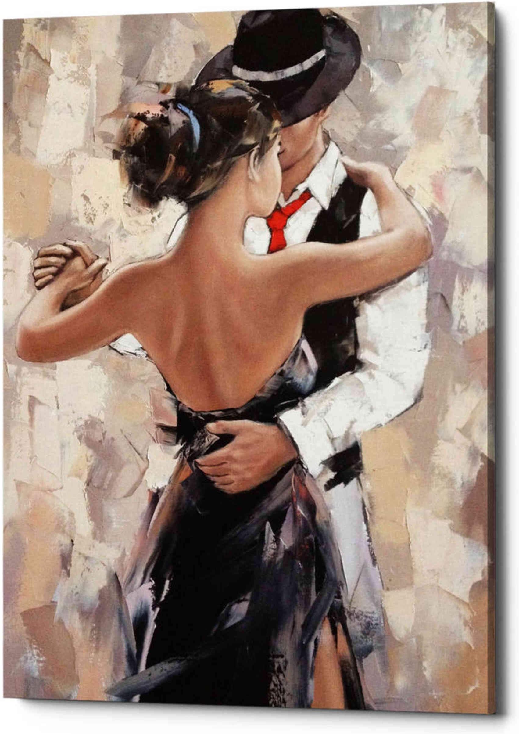 Tango Canvas Wall Art, 12 in x 18 in, Beige