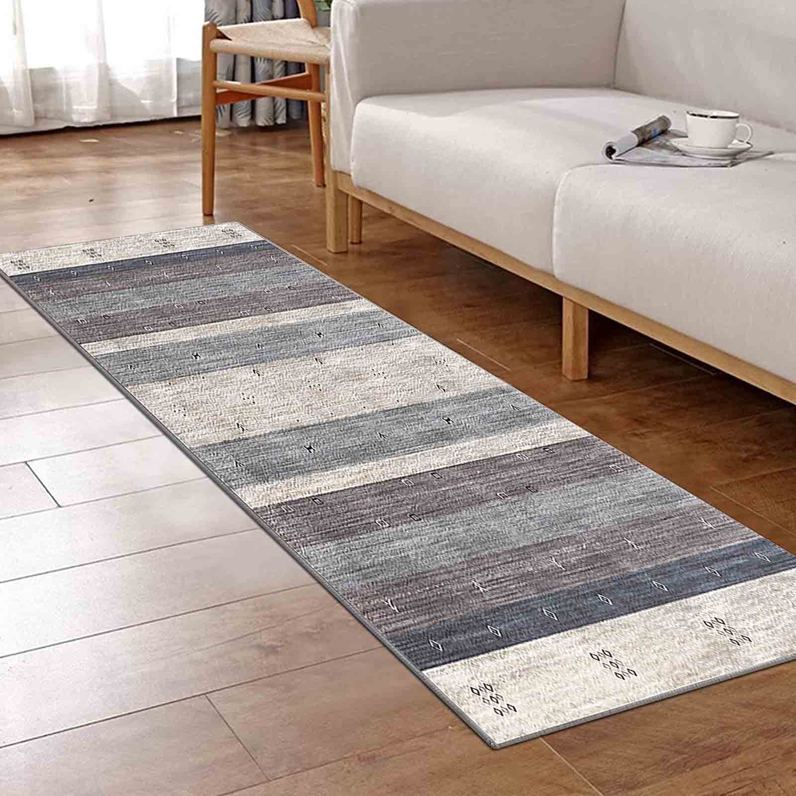 Tapis de chevet lavable grand format 60x300 cm antidérapant