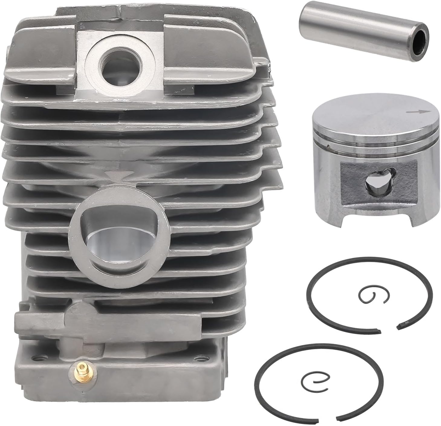 FitBest 46mm Cylinder Head Piston Kit for Stihl 029, MS290, 039, MS390 Chainsaw – Includes Piston, Pin, Rings, Circlips – Replaces OEM 1127 020 1210 – Replacement Engine Repair Assembly