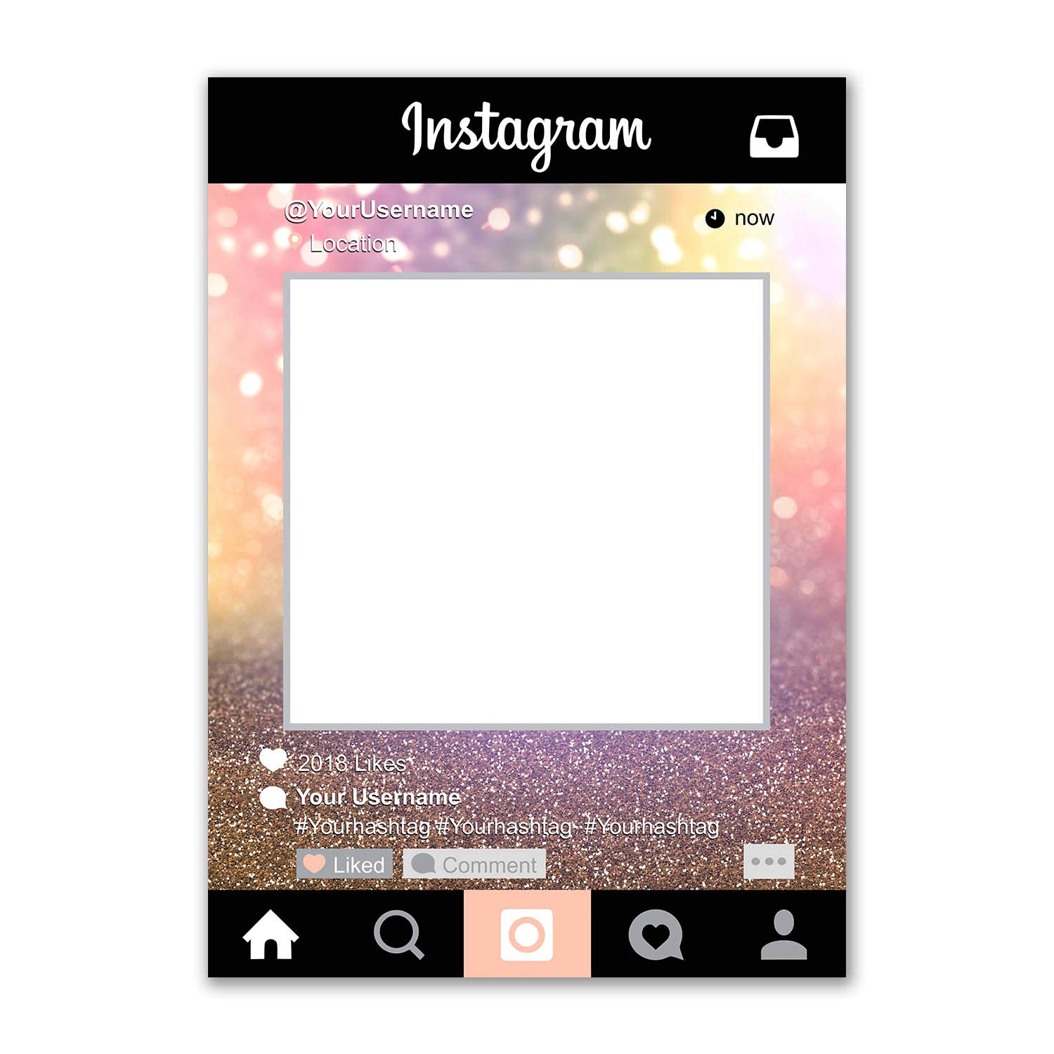 Buy SB5-100 Personalised Selfie Frame Instagram Selfie Board Party Prop