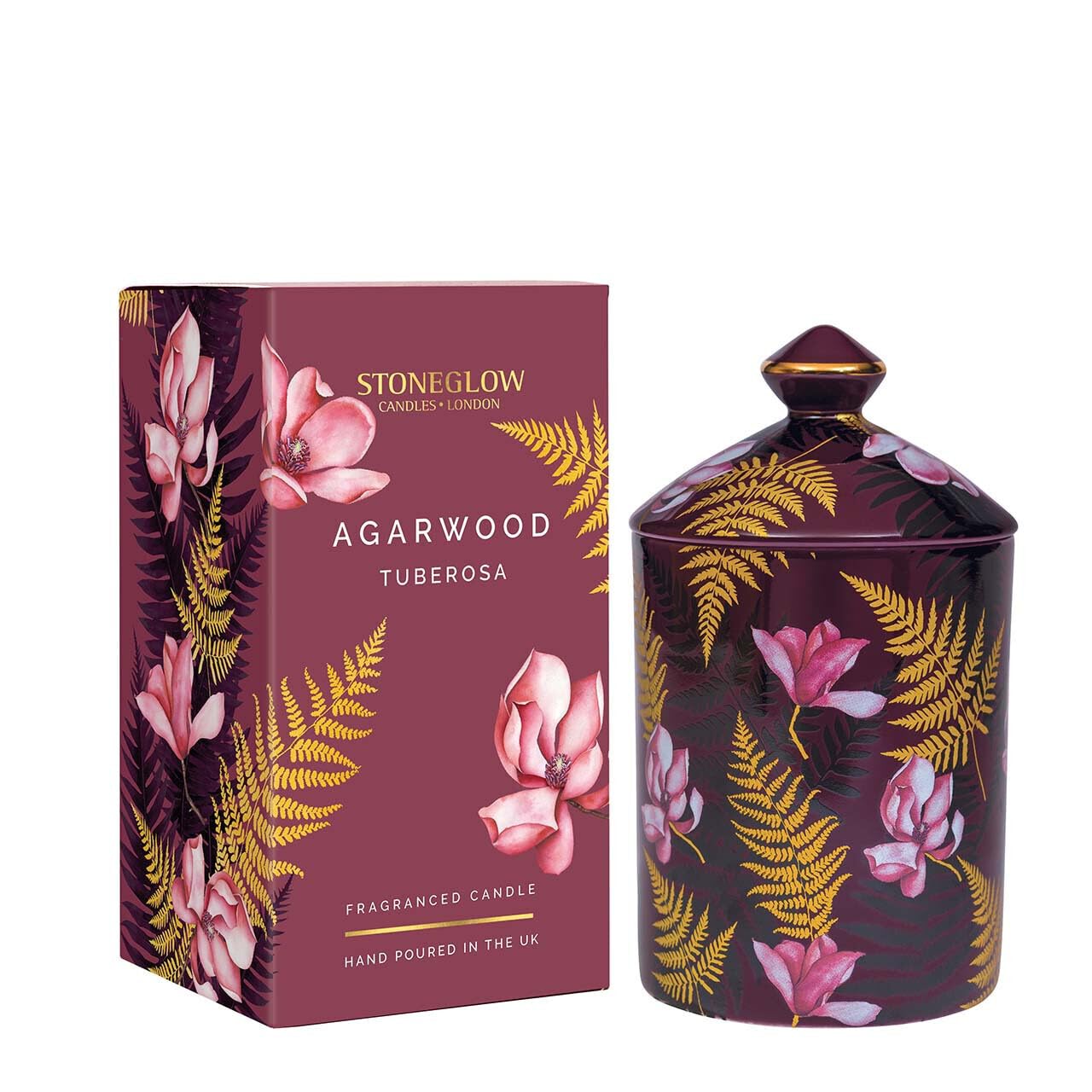 Stoneglow Candles Urban Botanics Agarwood Tuberosa Scented Candle in Ceramic Tumbler