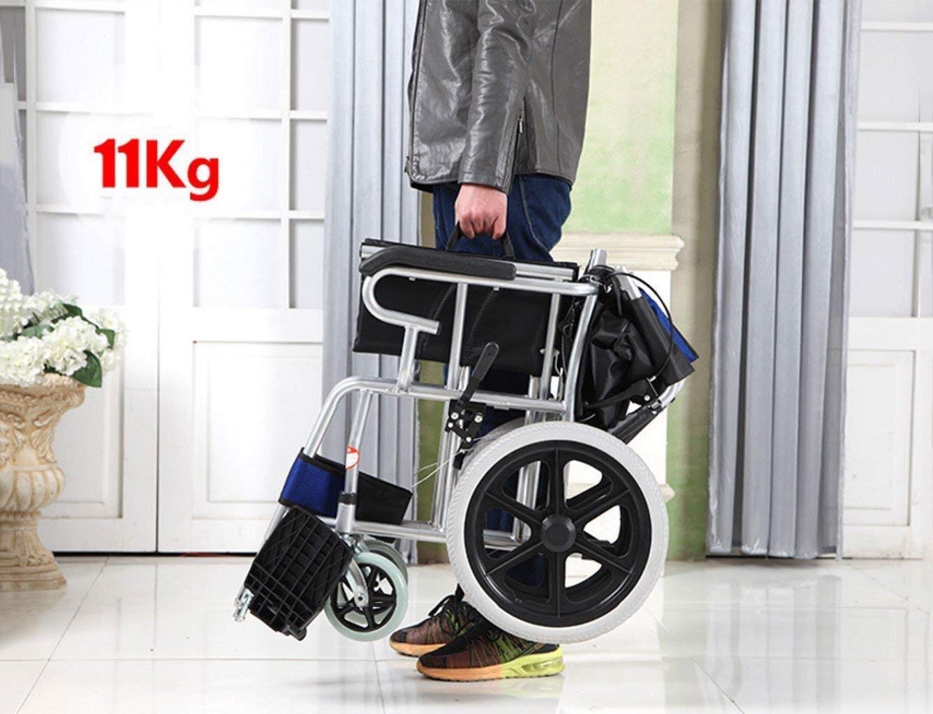 Wózek Inwalidzki Ze Stali Węglowej - Składany Lekki Ręczny Przenośny Wózek Dla Niepełnosprawnych Seniorów - Super Lekki Skuter
