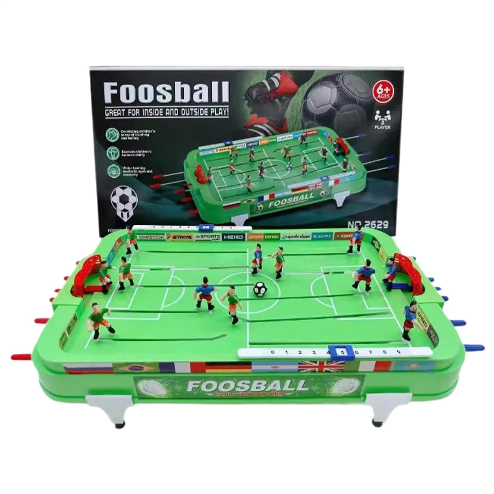Calciobalilla interattivo da tavolo e squisito gioco compatto da calcio balilla | Calciobalilla compatto per bambini, adulti, per casa, viaggi, esterni, interni, divertimento familiare, intrattenimento