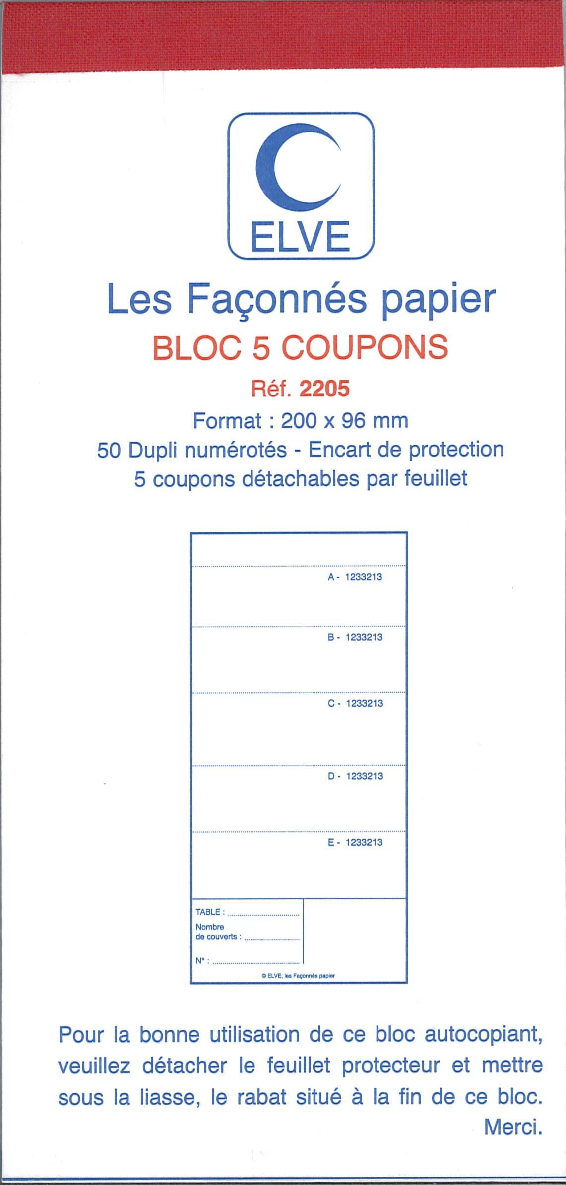 Bloc brasserie ELVE 5 coupons pour éviter les erreurs de commande au restaurant - 3
