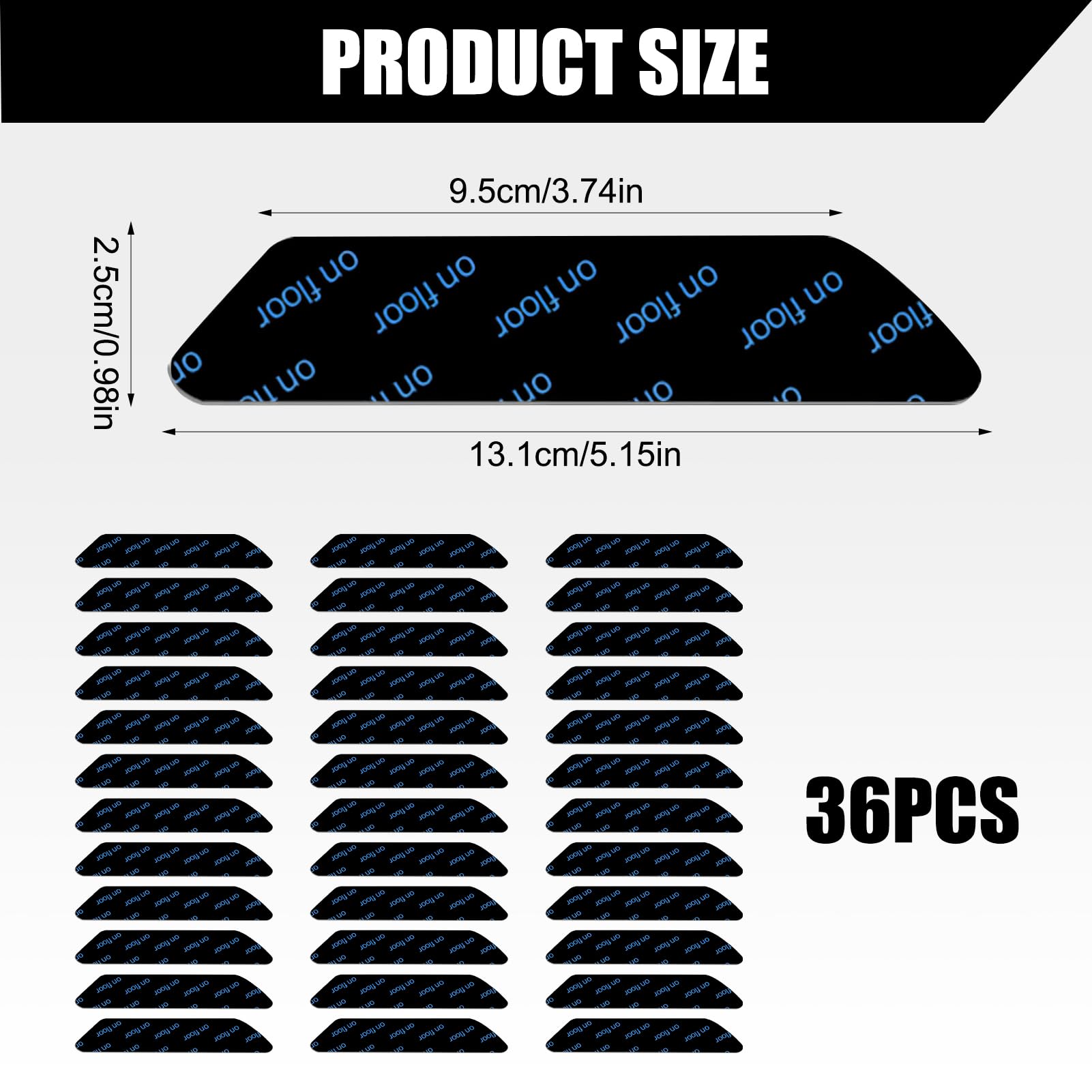 36 Pezzi Antiscivolo Per Tappeti - Ferma Tappeto Lavabile, Adesione Forte Per Legno E Piastrelle - Foto 2