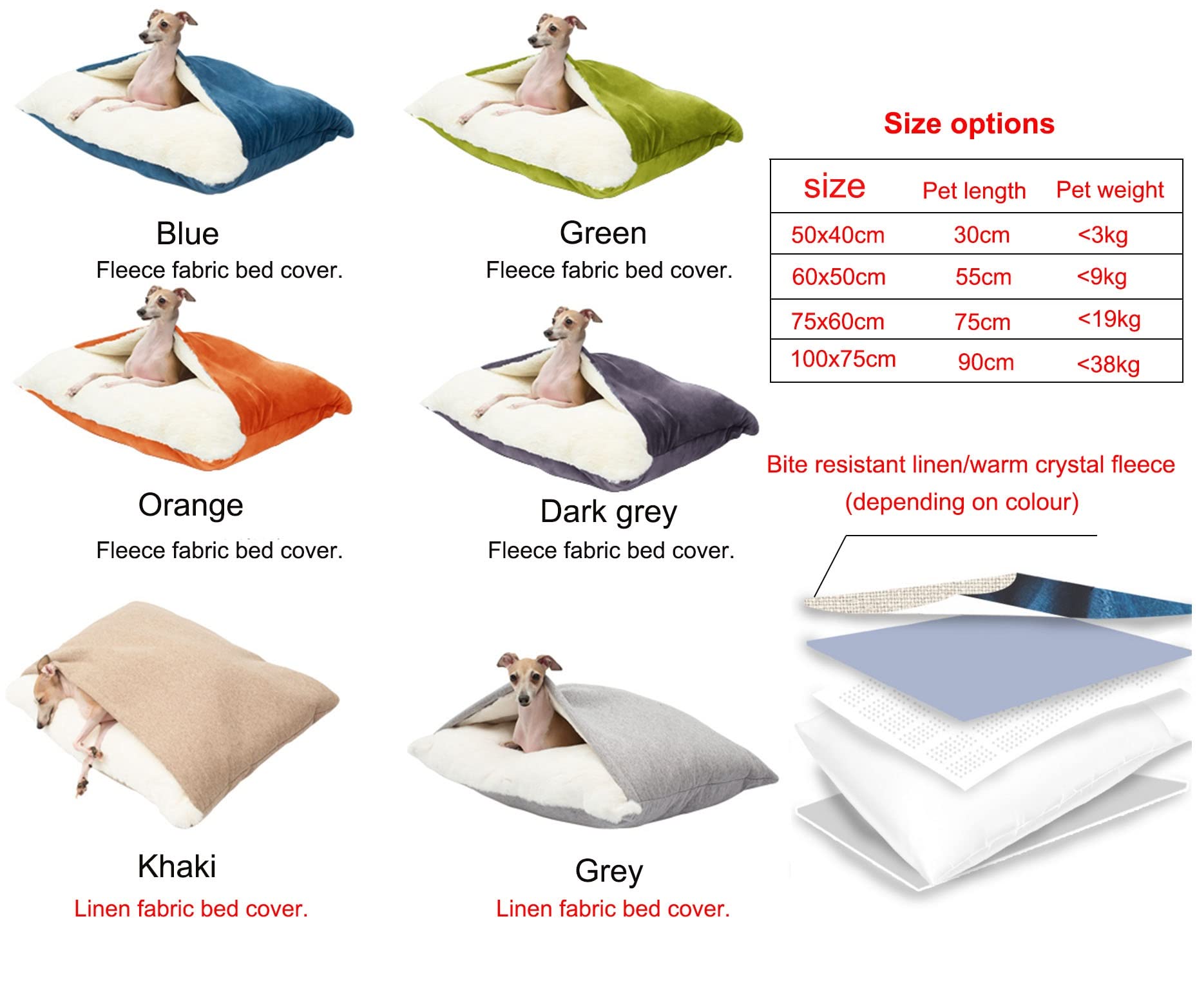 Cama calmante con capucha para perro, cama ortopédica para perros y gatos con manta con capucha, lavable, sacos de dormir extraíbles para mascotas pequeñas y medianas, suave y mullida cama para perros