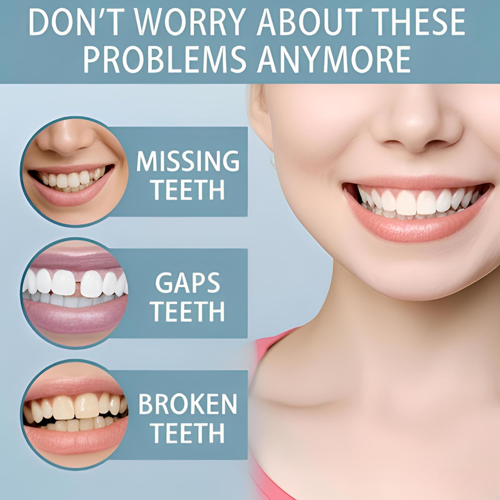 2 Pairs of Unisex Smile Supports,Natural Comfort, Adjustable Comfort (Unisex) Create A Beautiful and Confident Smile — view 2