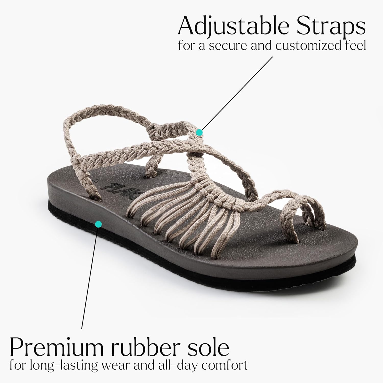 Plaka Atlantis Summer Walking Sandals for Women – Comfortable Strappy Sandals with Arch Support for Beach Walks and Casual Outings - Image 4