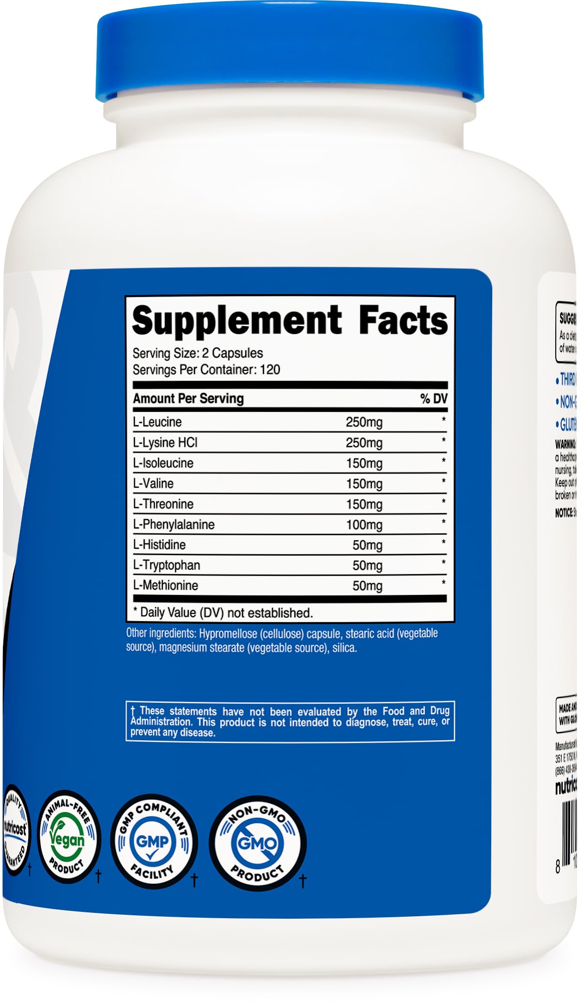 Nutricost EAA Capsules 1200mg, 240 Capsules, Essential Amino Acids — Amazon image 5