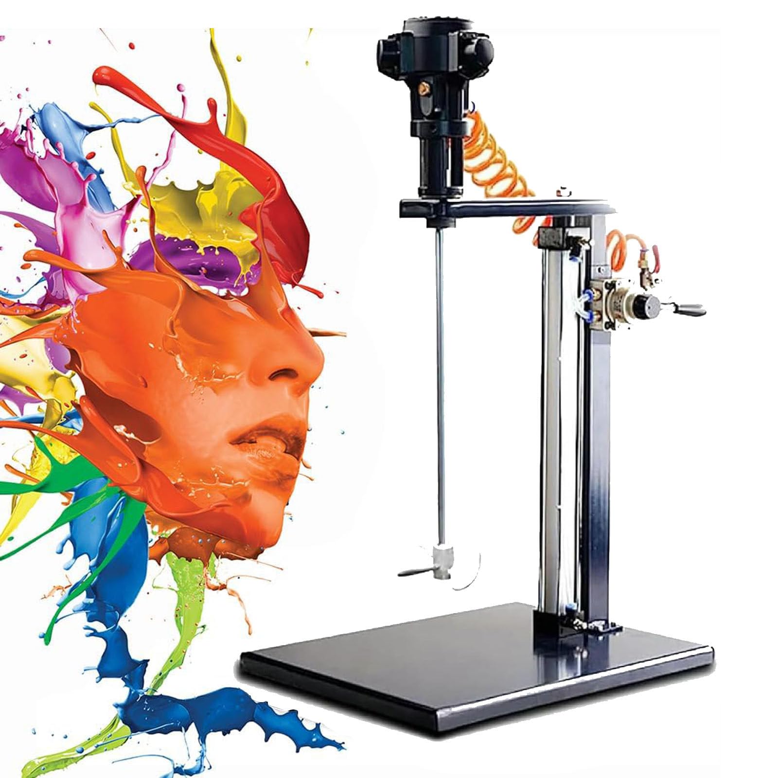 YXYLJOZ Pneumatic Paint Mixer Air Agitator Blender Stirrer Tool, Adjustable Height 1500-3000 Rpm for Paint Coating Viscous Liquid Ink