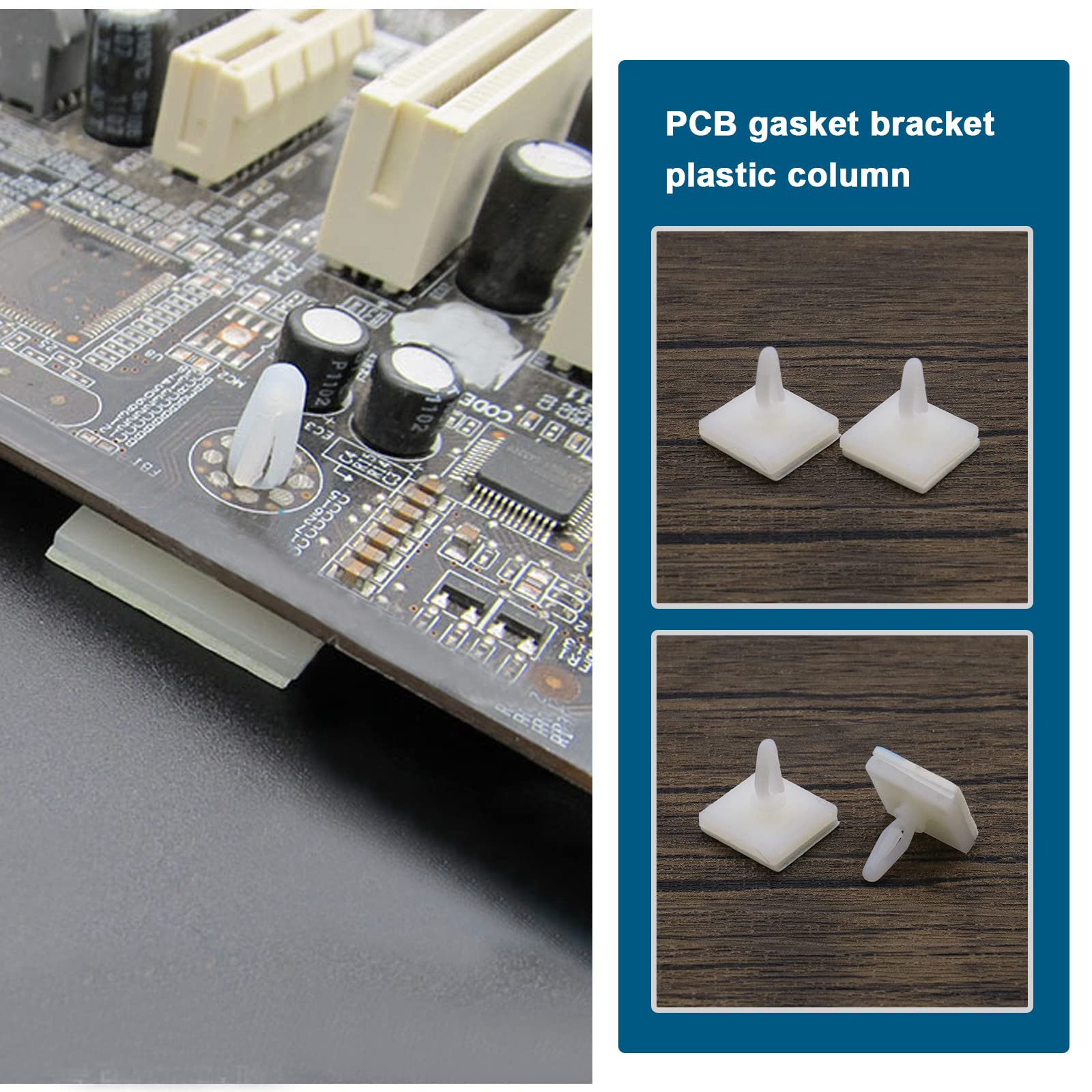 Uxcell Sticky PCB Spacers Adhesive Standoffs Plastic Columns For Fixed Circuit Boards Support Height 12.6mm 20pcs