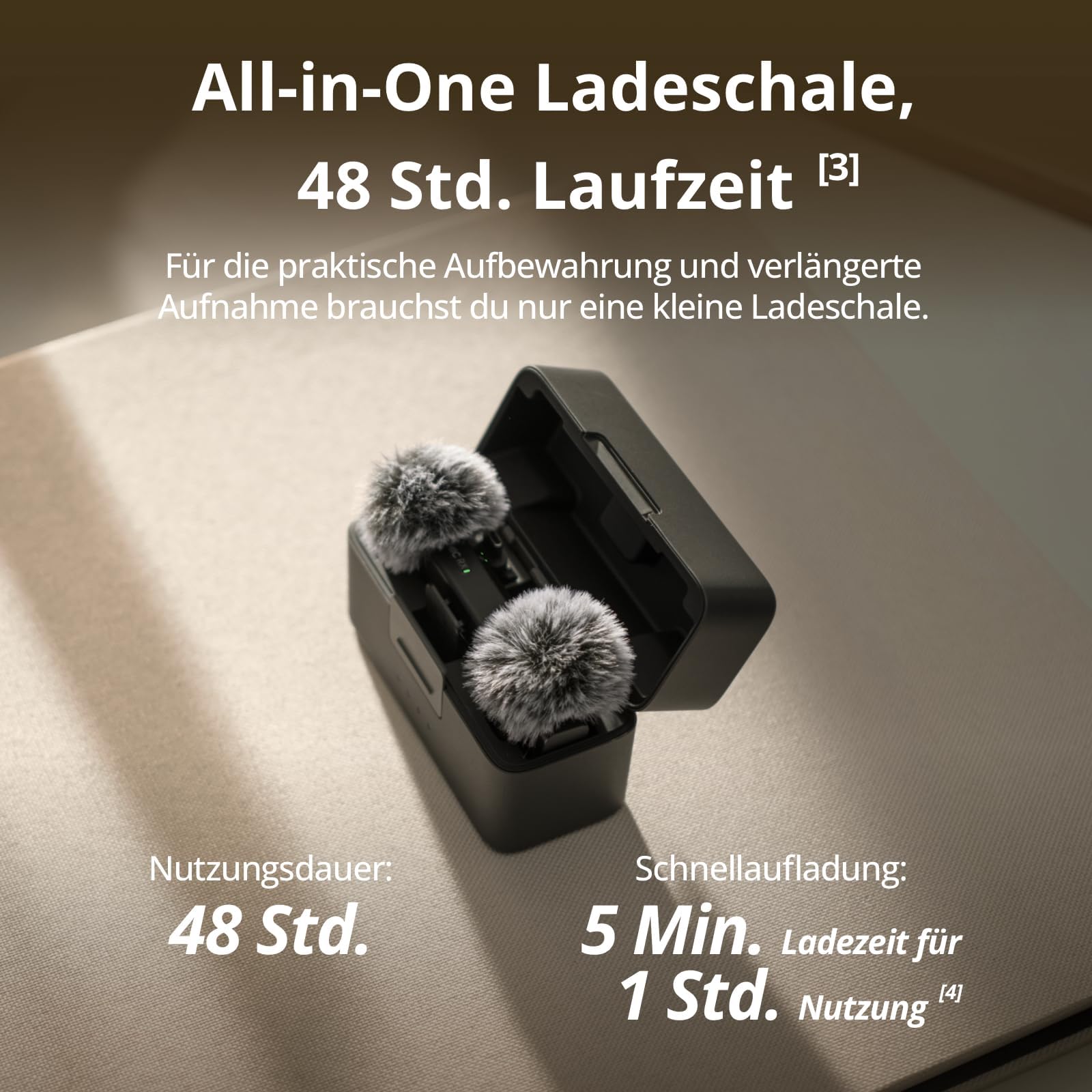 DJI Mic Mini (2 Sender, 1 Empfänger, Ladeschale), Kabelloses Lavalier Mikrofon, Bluetooth Mikrofon, OsmoAudio, 48 Std. Nutzung, Mini Mikrofon für Handy/Kamera, iPhone, Android, Vlog, YouTube