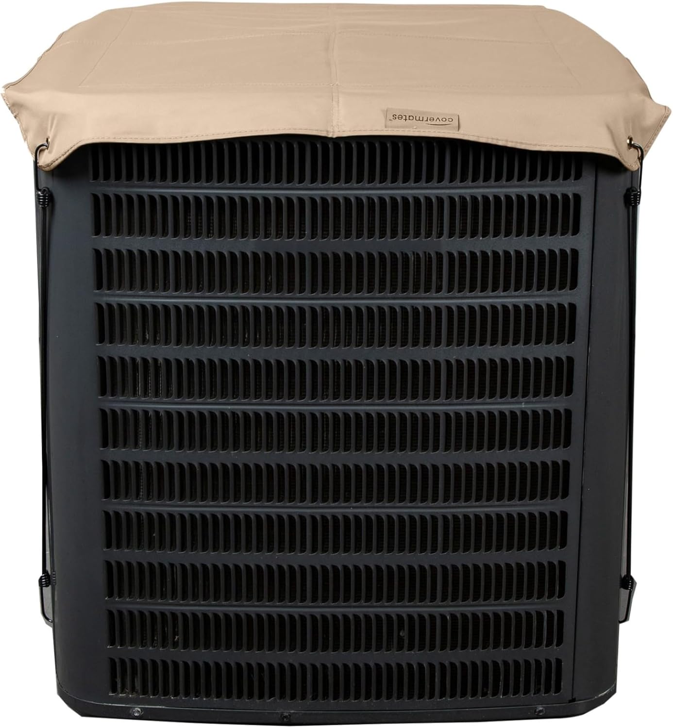 Covermates Ultima Armor Top Air Conditioner Cover - Heavy Duty All-Weather Outdoor Central AC Unit Protector - 600D Ripstop Polyester Top Cover with Bungee Cords, Armor Top 30W x 30D, Ripstop Tan