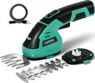 DEXSO Cordless Grass Trimmer Hedge Shears/Grass Cutter 2 in 1 Handheld 7.2V Electric Grass Shear with Shrubbery Trimmer Rechargeable Battery & Type-C Cable