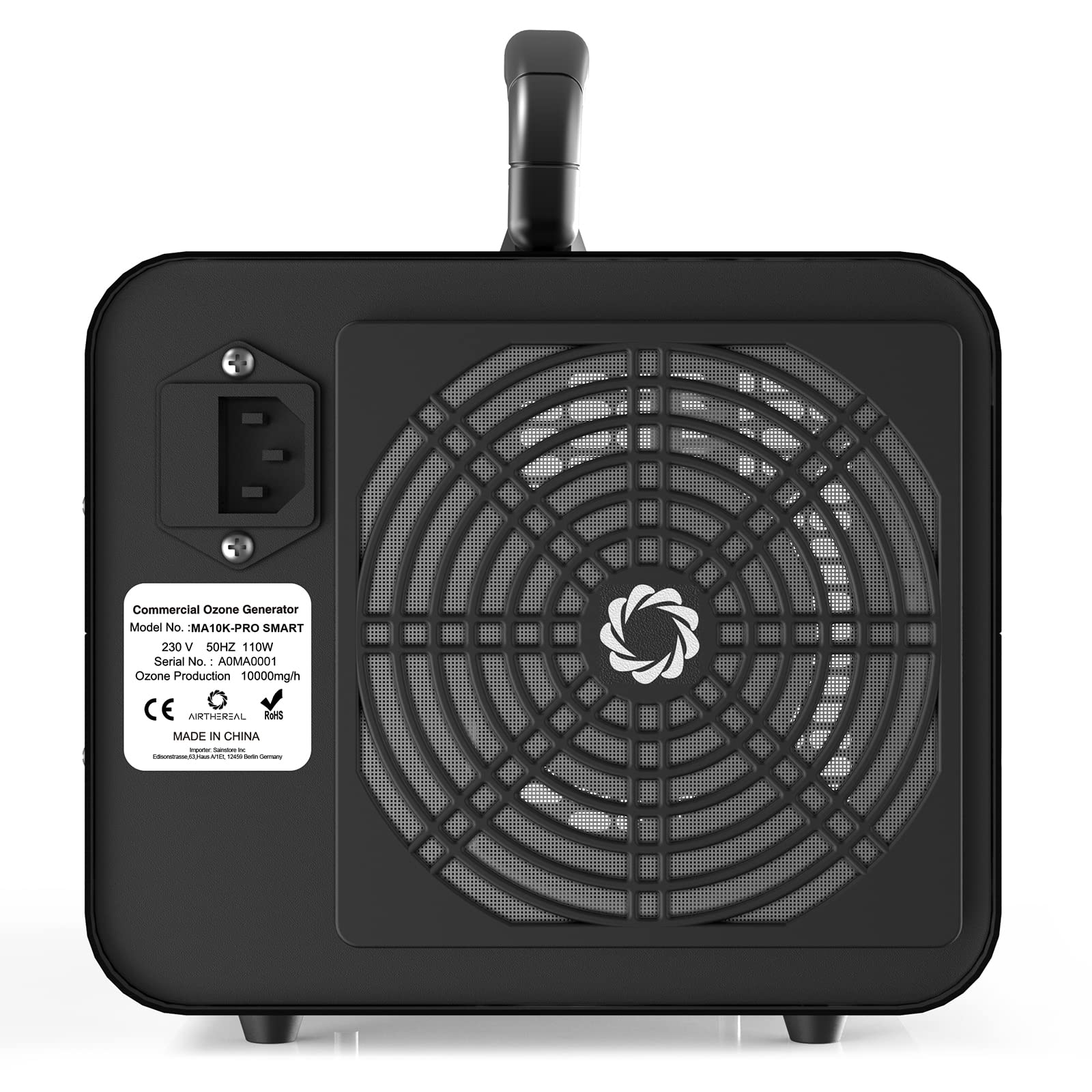 Airthereal MA10K-PRO SMART Generatore di Ozono WiFi – Purificatore d’Aria, Deodorante e Sterilizzatore – Potenza Ozonizzatore e Timer Regolabili per Stanze di Qualsiasi Dimensione – Nero