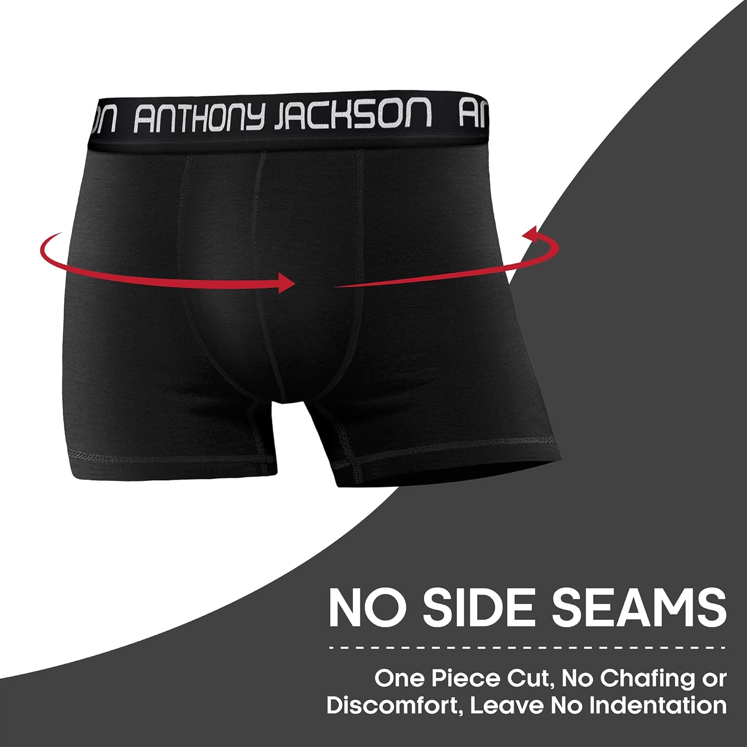 6-Pack Premium Boxer Men's Underwear Breathable Boxer Briefs with Lightweight Underwear - Image 5