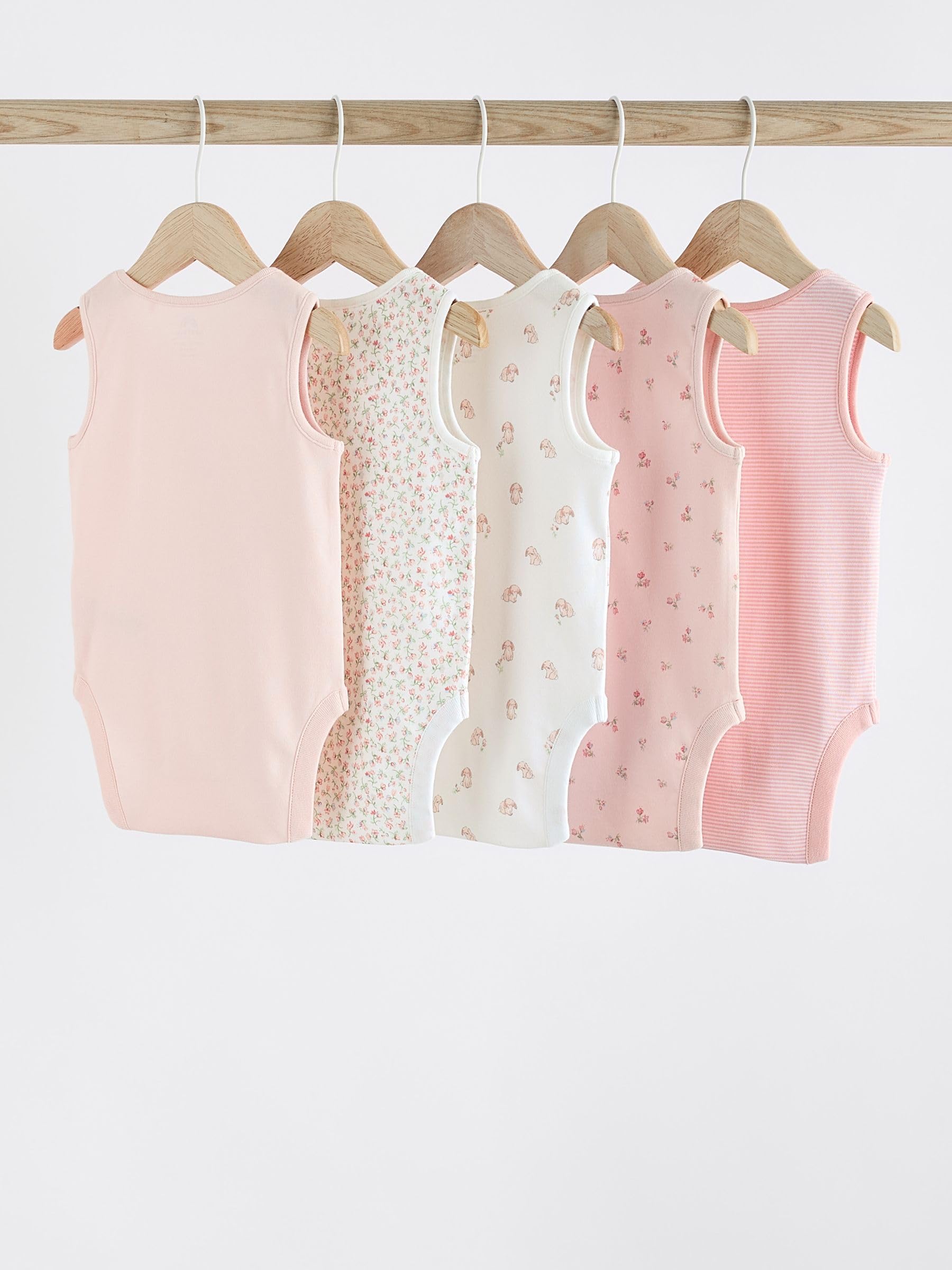 NEXT Bébé Fille Débardeur 100% Coton pour bébé, Lot de 5