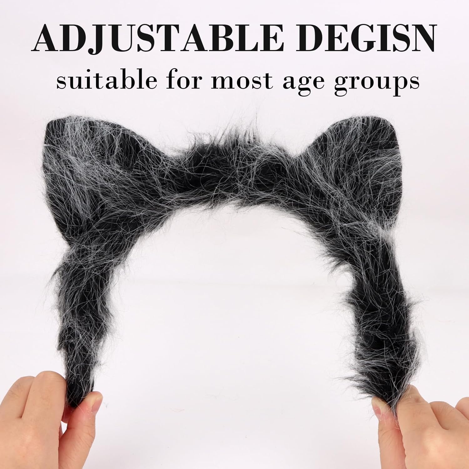 Wolf Ears Headband Grey Cosplay Headband for Kids And Adult Halloween Animal Christmas Birthday Party Theme Cosplay
