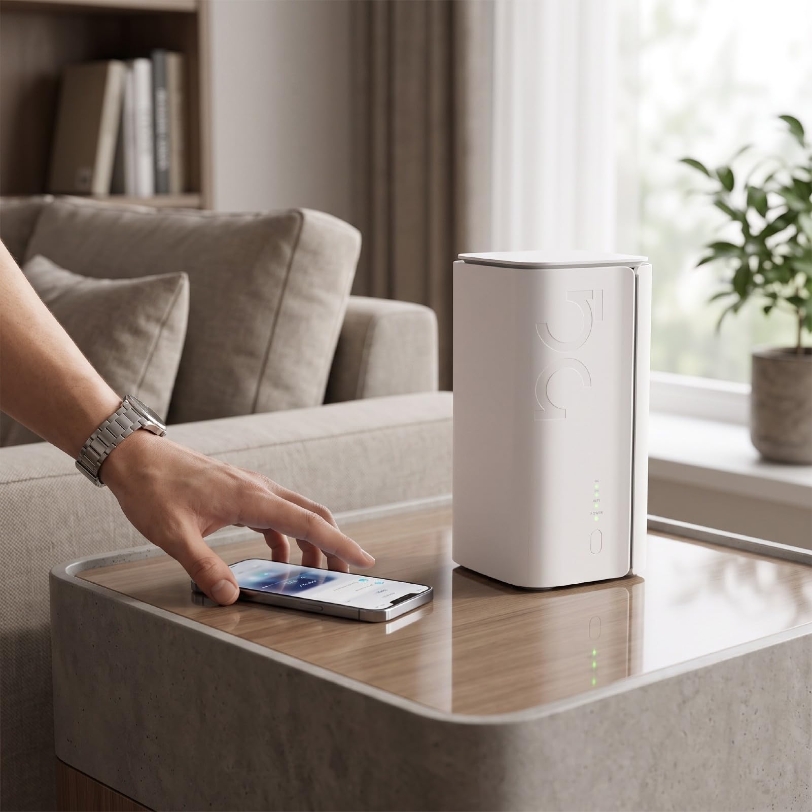 Annadue Router 5G WiFi 6 1200 Mbps per Viaggi Domestici, Plug and Play