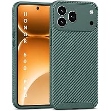 S DE EYE - Huawei Honor 600 Pro ile uyumlu K l f Karbon Silikon Case - Honor 600 Pro 5G - Ye il
