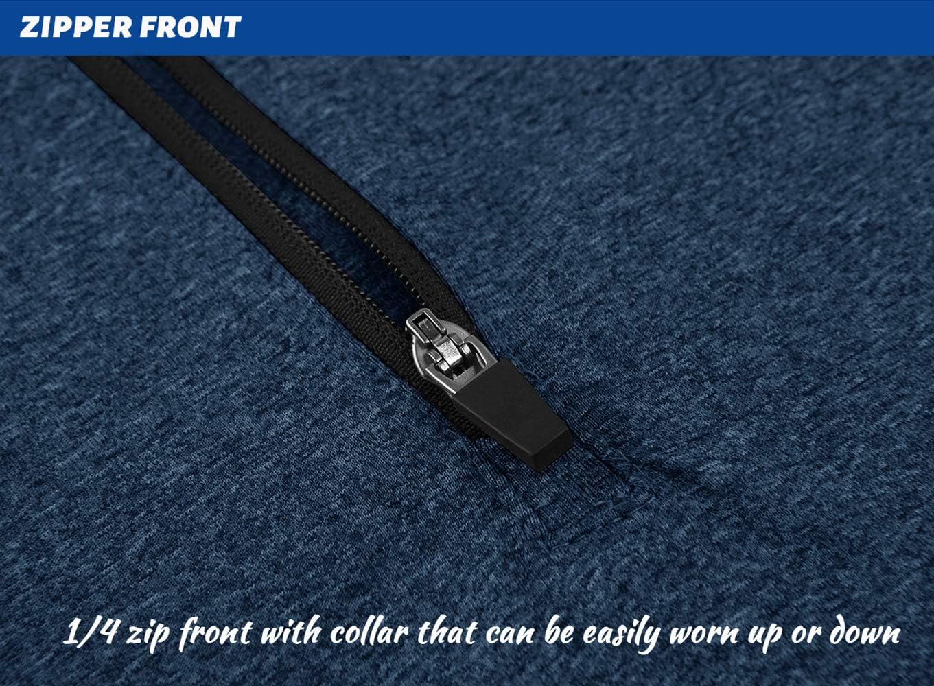 TACVASEN Men's Sports Shirts 1/4 Zip Long Sleeve Fleece Lined Running Workout Pullover Tops Sweatshirt Pink X-Large