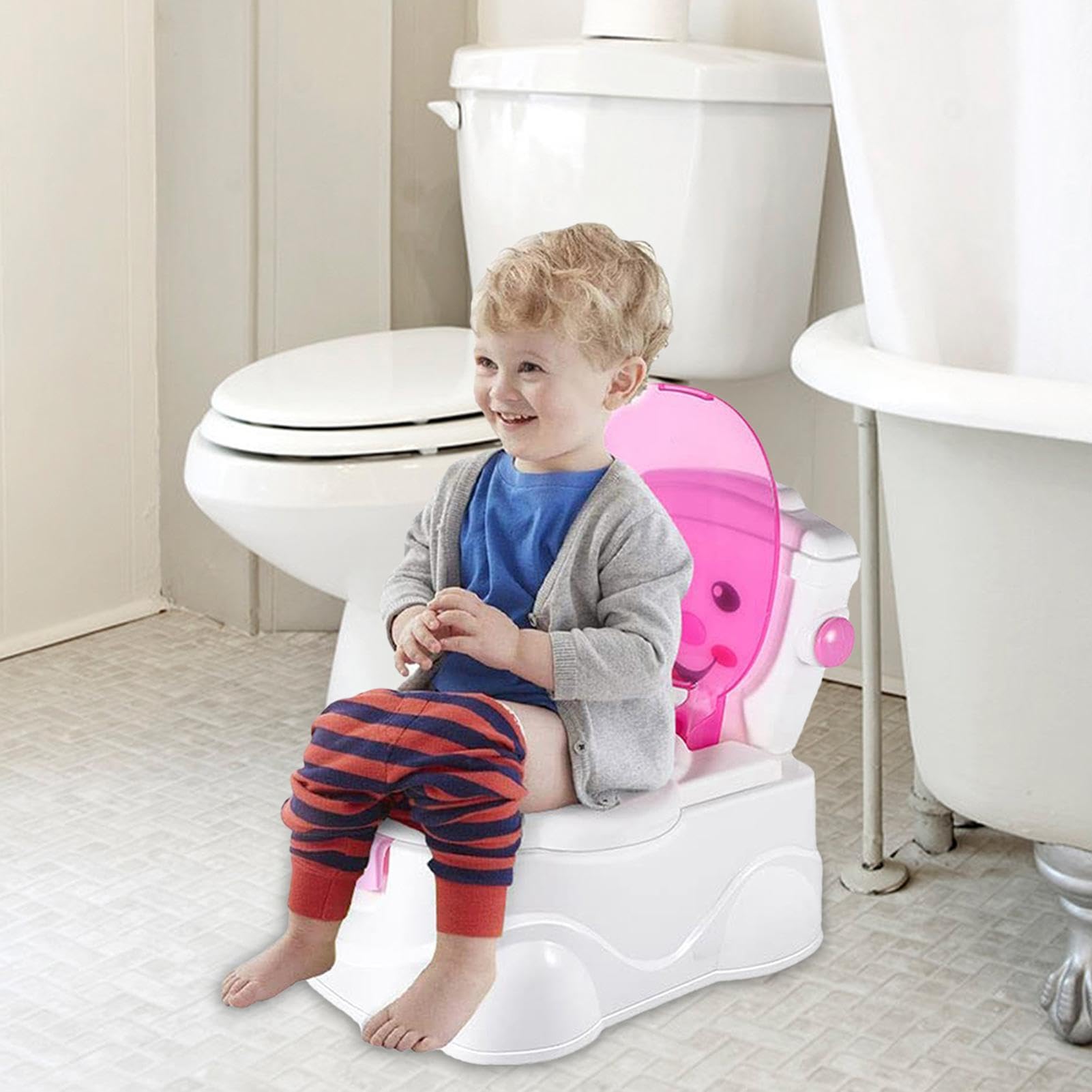 Töpfchen-Trainer-Toilette | Spritzwassergeschützte | Töpfchentrainingstoilette mit Papierstange | Töpfchentrainingssitz für Kleinkinder