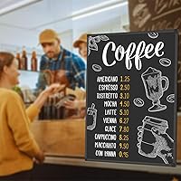 Vista 3 de Lockways Pizarra Magnética de Tiza 48 x 36 Pulgadas, Marco de Aluminio Pizarra Grande, Pizarra de Tiza Colgante Decoración de Pared para Menú