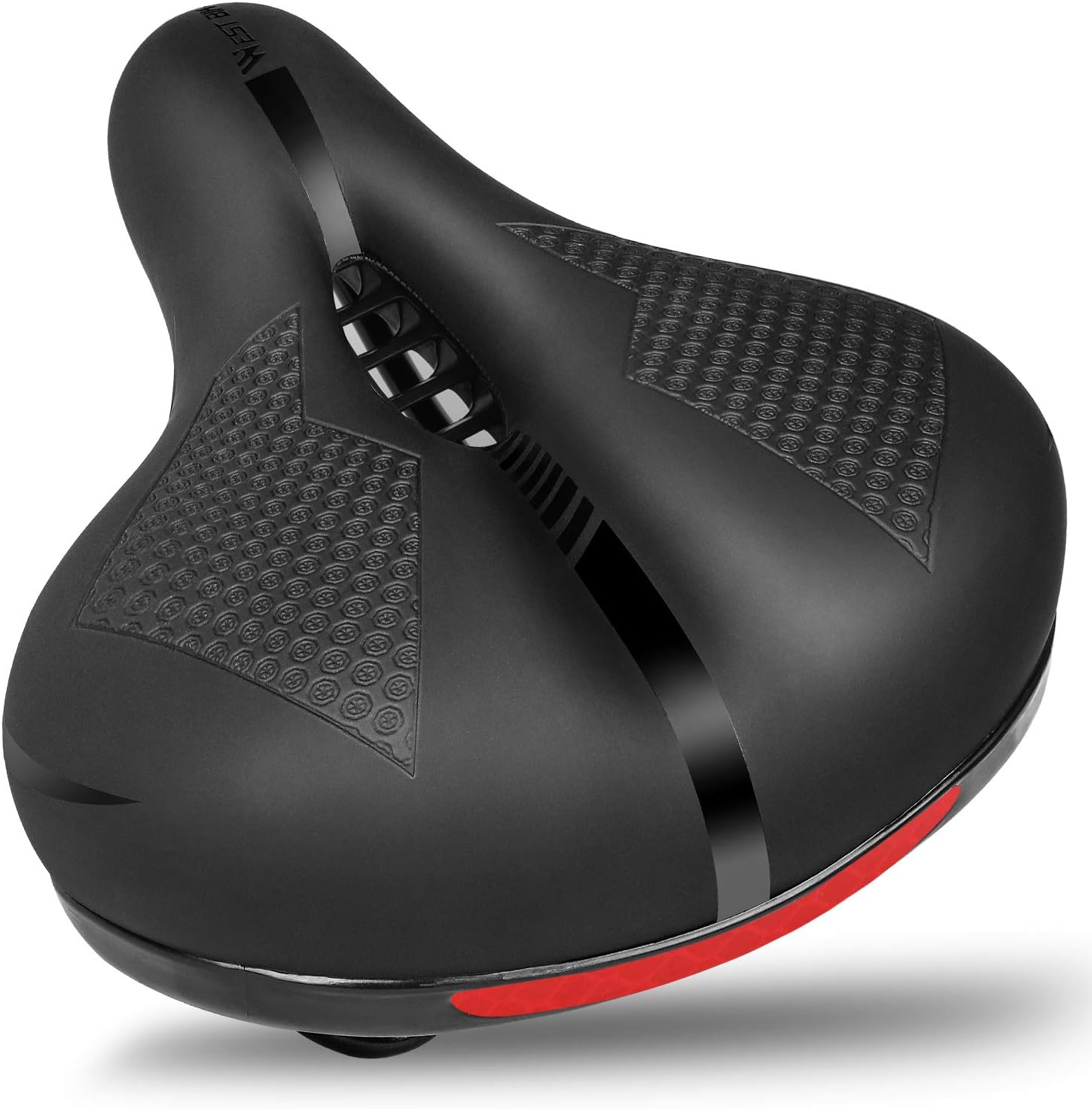 WESTGIRL Bike Saddle, Comfortable Wide Bicycle Saddle Seat for Men women, Anti-slip Waterproof Cycling Seat for Mountain Bikes City Bikes