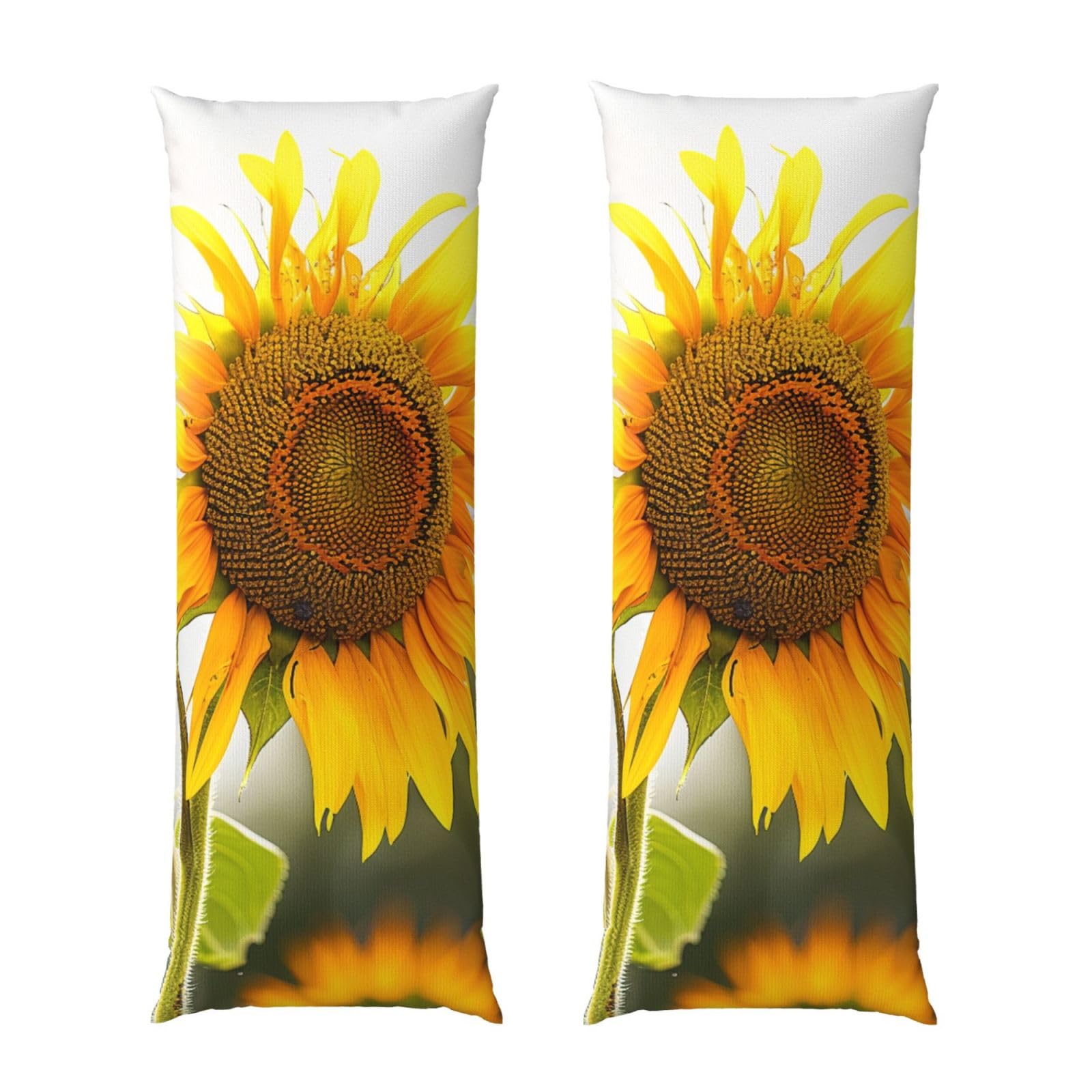 Body Pillow Cover 20x54 Inch, Bloom Sunflower Print Long Lumbar Pillow Case with Zipper Long Body Pillowcase Decorative for Bed Sofa Bedroom